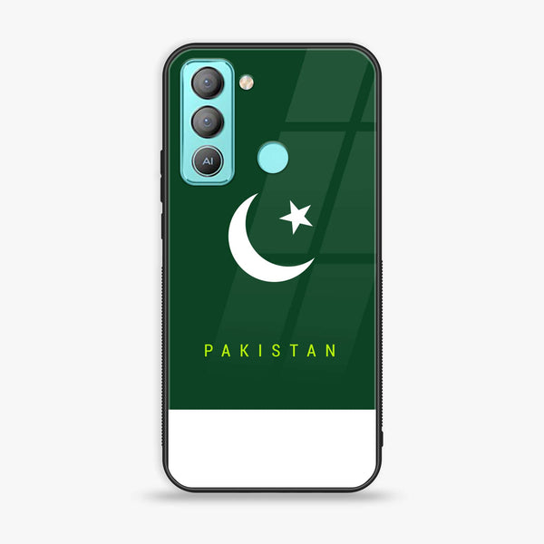 Tecno POP 5 LTE Pakistani Flag Design 5 Premium Printed Glass soft Bumper shock Proof Case CS-16940