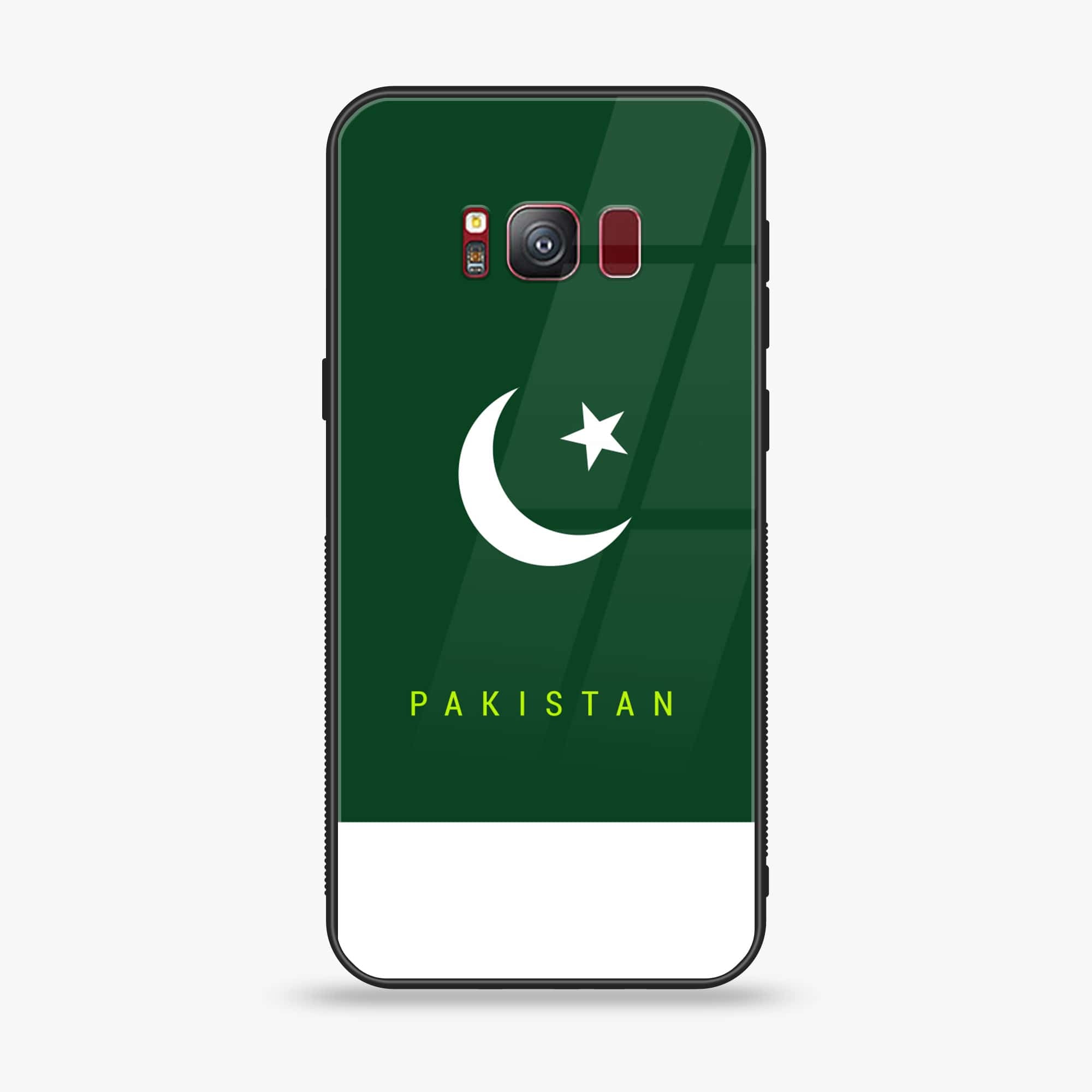 Samsung S8 - Pakistani Flag Series - Premium Printed Glass soft Bumper shock Proof Case