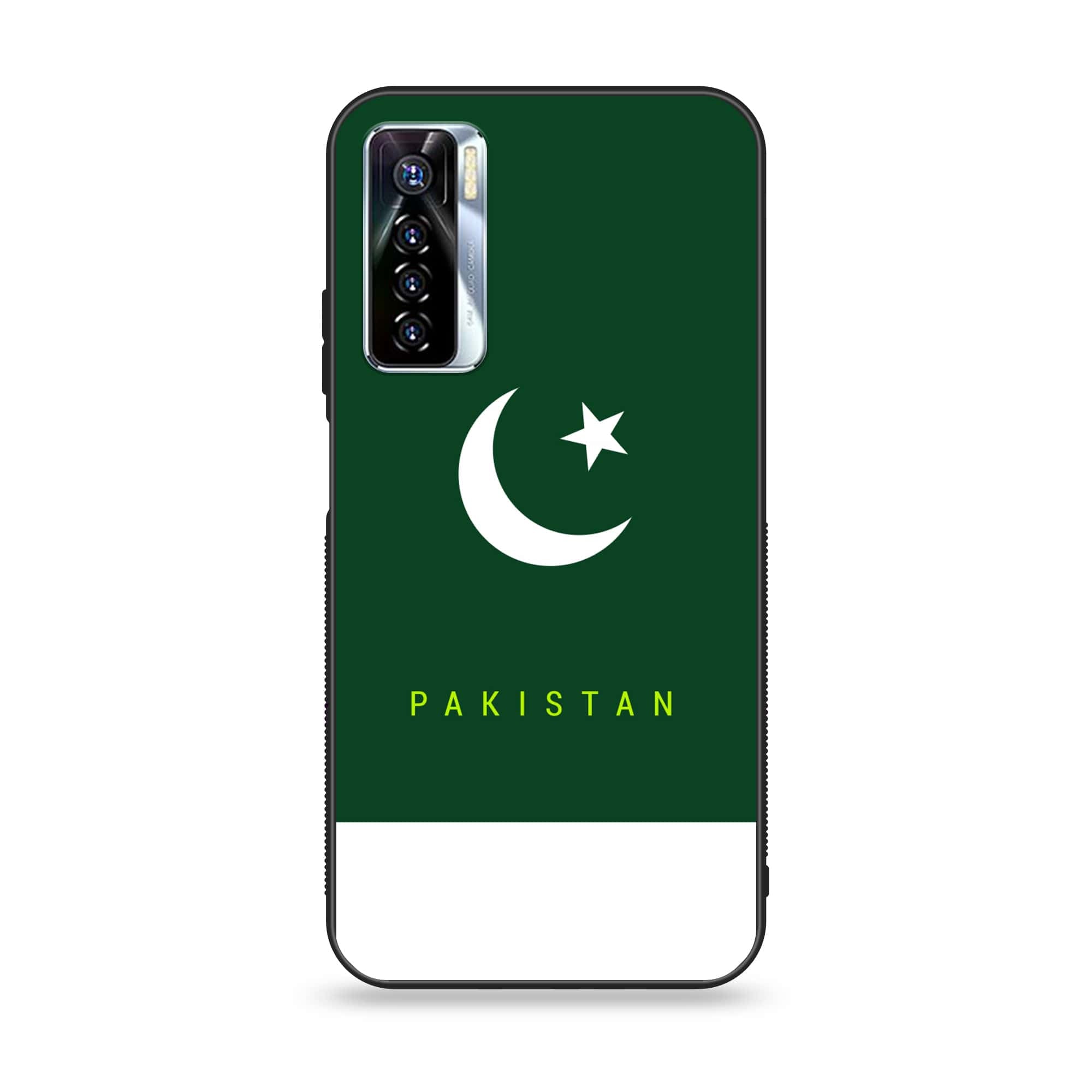 Tecno Camon 17 Pro - Pakistani Flag Series - Premium Printed Glass soft Bumper shock Proof Case