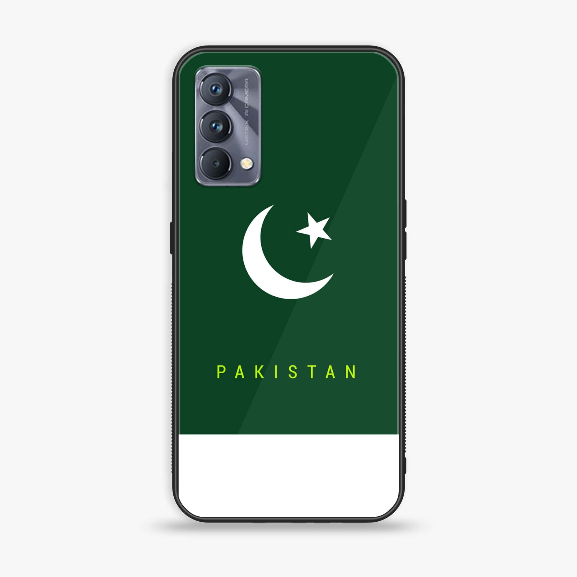 Realme GT Master Edition Pakistani Flag Series Premium Printed Glass soft Bumper shock Proof  Case