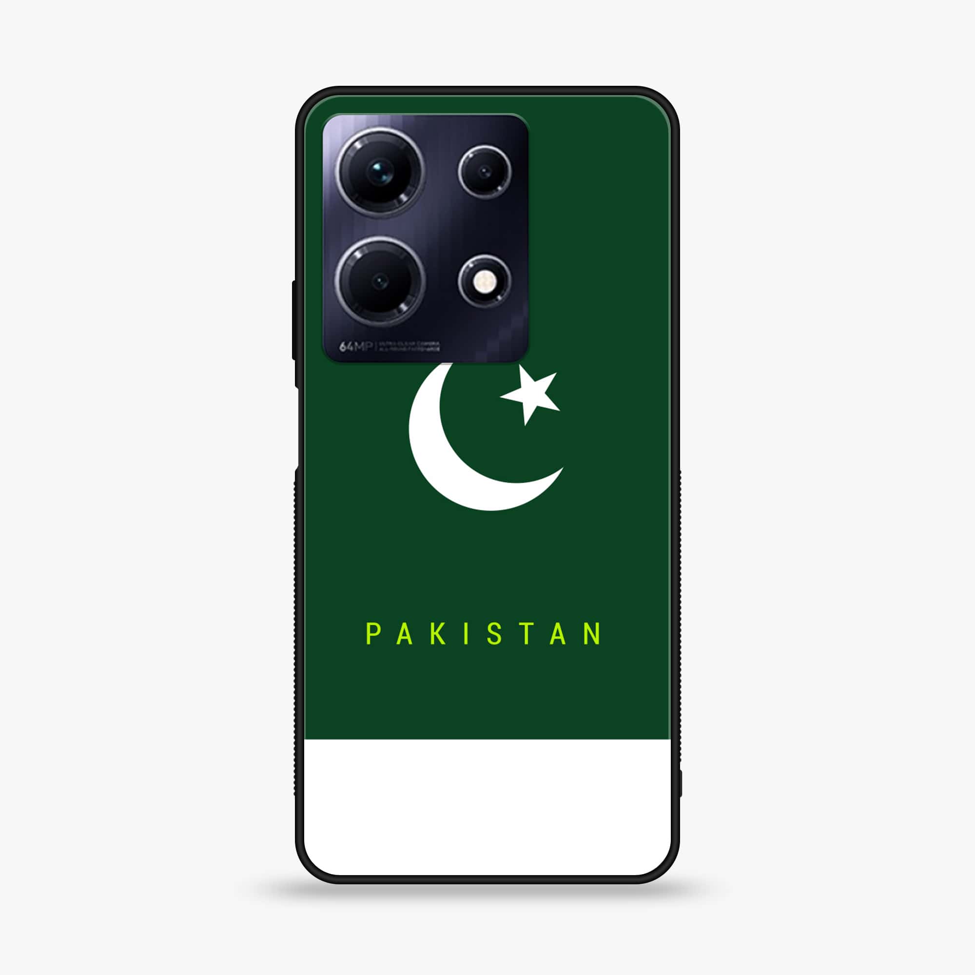 Infinix Note 30 - Pakistani Flag Series - Premium Printed Glass soft Bumper shock Proof Case