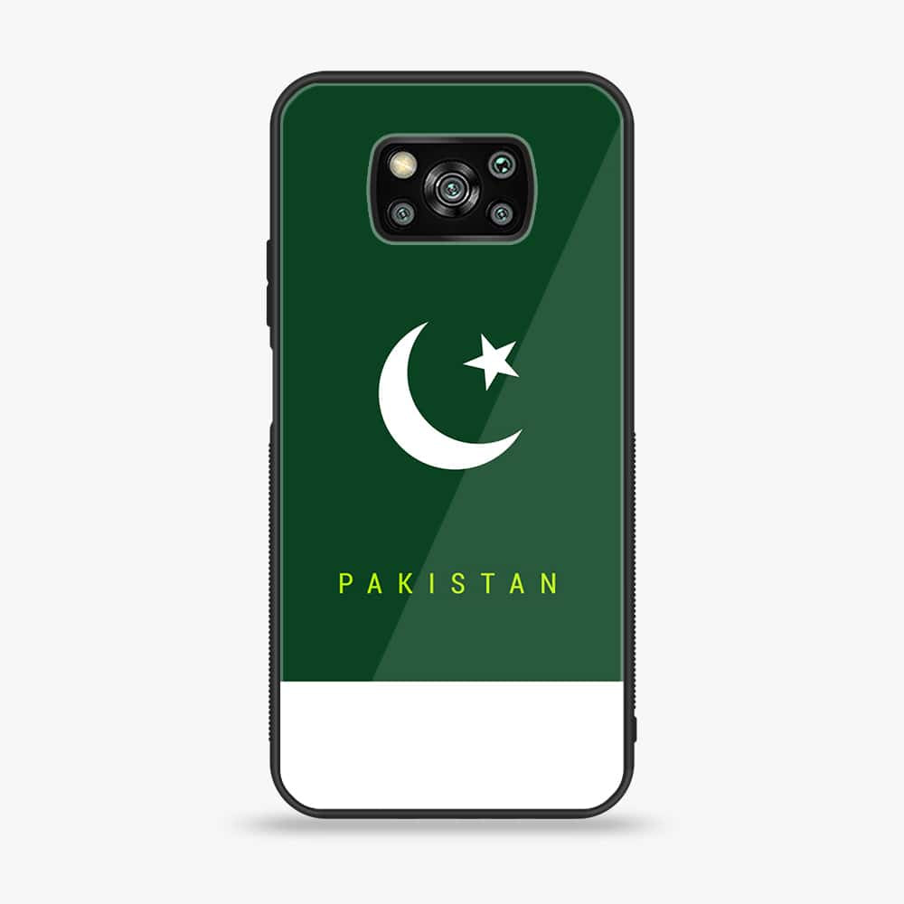 Xiaomi Poco X3 pro - Pakistani Flag Series - Premium Printed Glass soft Bumper shock Proof Case