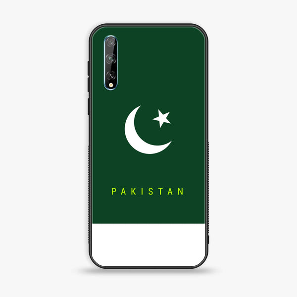 Huawei Y8p - Pakistani Flag Design 5- Premium Printed Glass soft Bumper shock Proof Case CS-26817