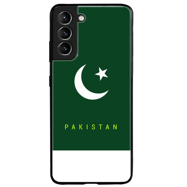 Galaxy S21 Plus - Pakistani Flag  Design 5 - Premium Metal Printed soft Bumper shock Proof Case  CS-29556