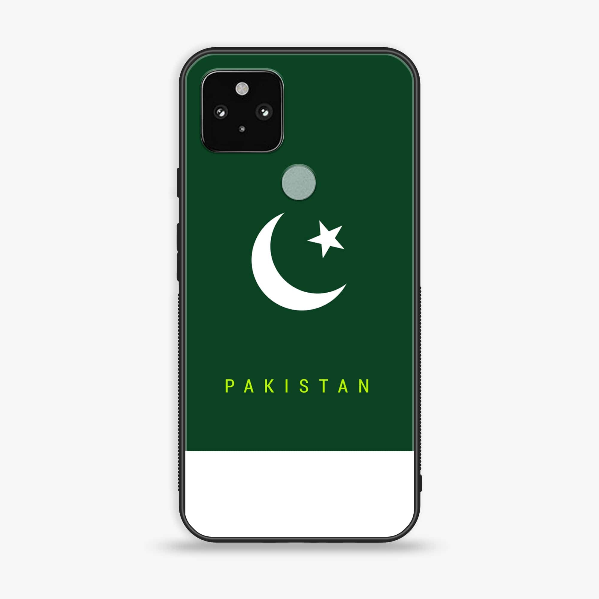 Google Pixel 5 - Pakistani Flag Series - Premium Printed Glass soft Bumper shock Proof Case