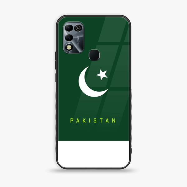 Infinix Hot 11 Play  / Hot 10 Play  - Pakistani Flag Design 5  - Premium Metal Printed soft Bumper shock Proof Case CS-33442