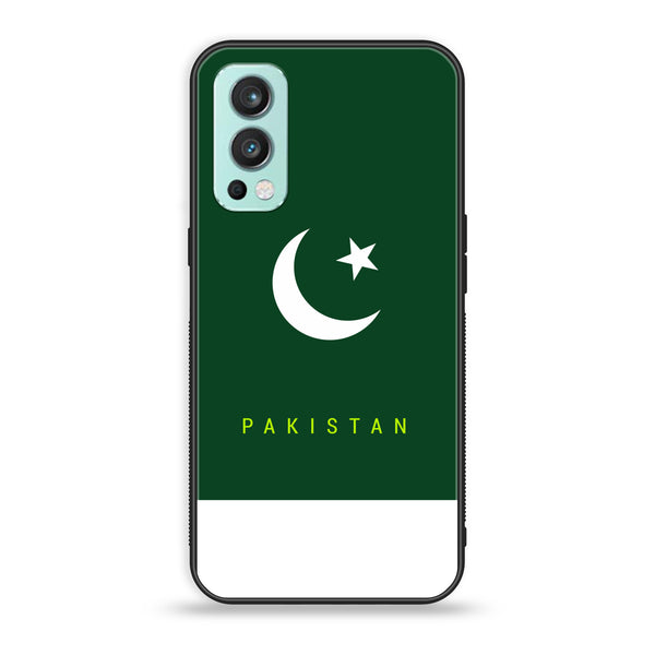 OnePlus Nord 2 5G - Pakistani Flag Design 5  - Premium Printed Glass soft Bumper shock Proof Case  CS-36157