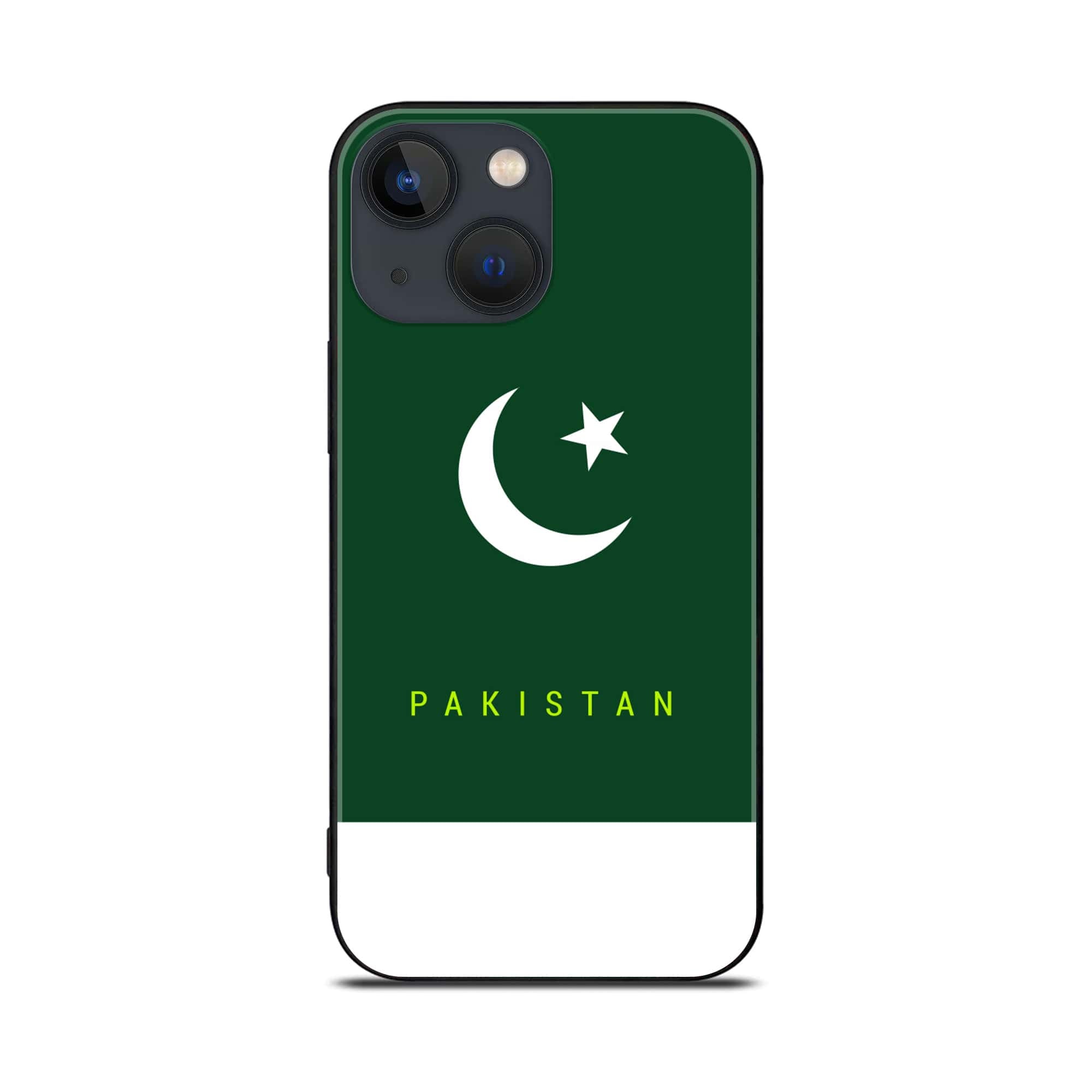 iPhone 14 Plus - Pakistani Flag Series - Premium Printed Glass soft Bumper shock Proof Case