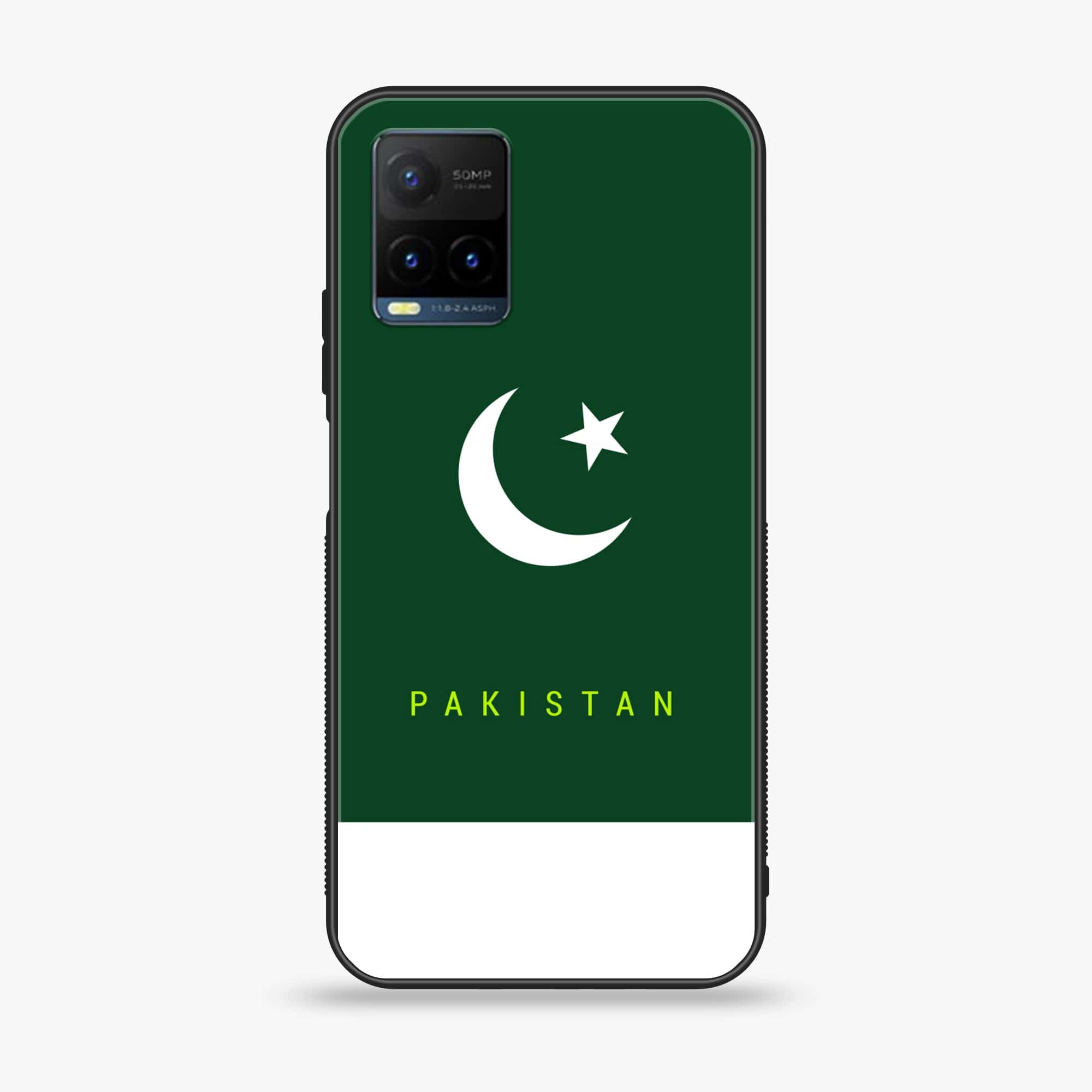 Vivo Y21 - Pakistani Flag Series - Premium Printed Glass soft Bumper shock Proof Case