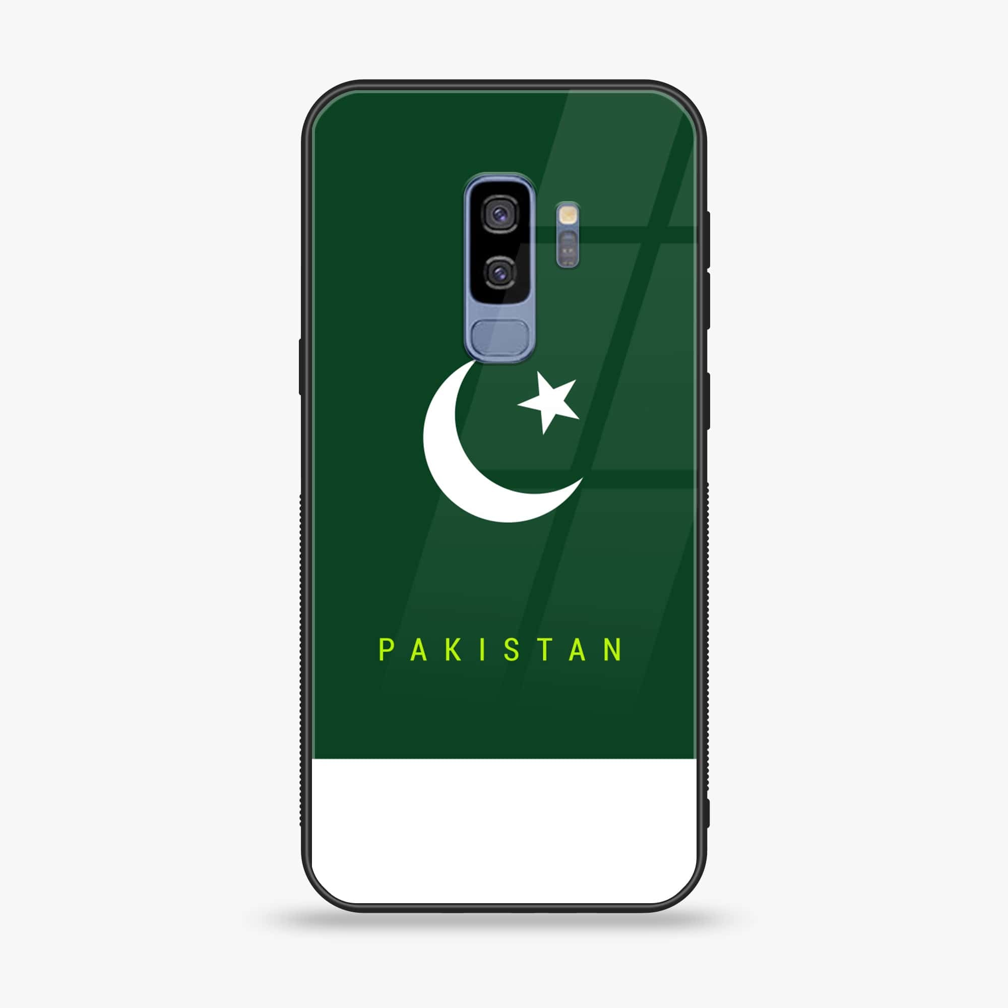 Samsung Galaxy S9 Plus - Pakistani Flag Series - Premium Printed Glass soft Bumper shock Proof Case