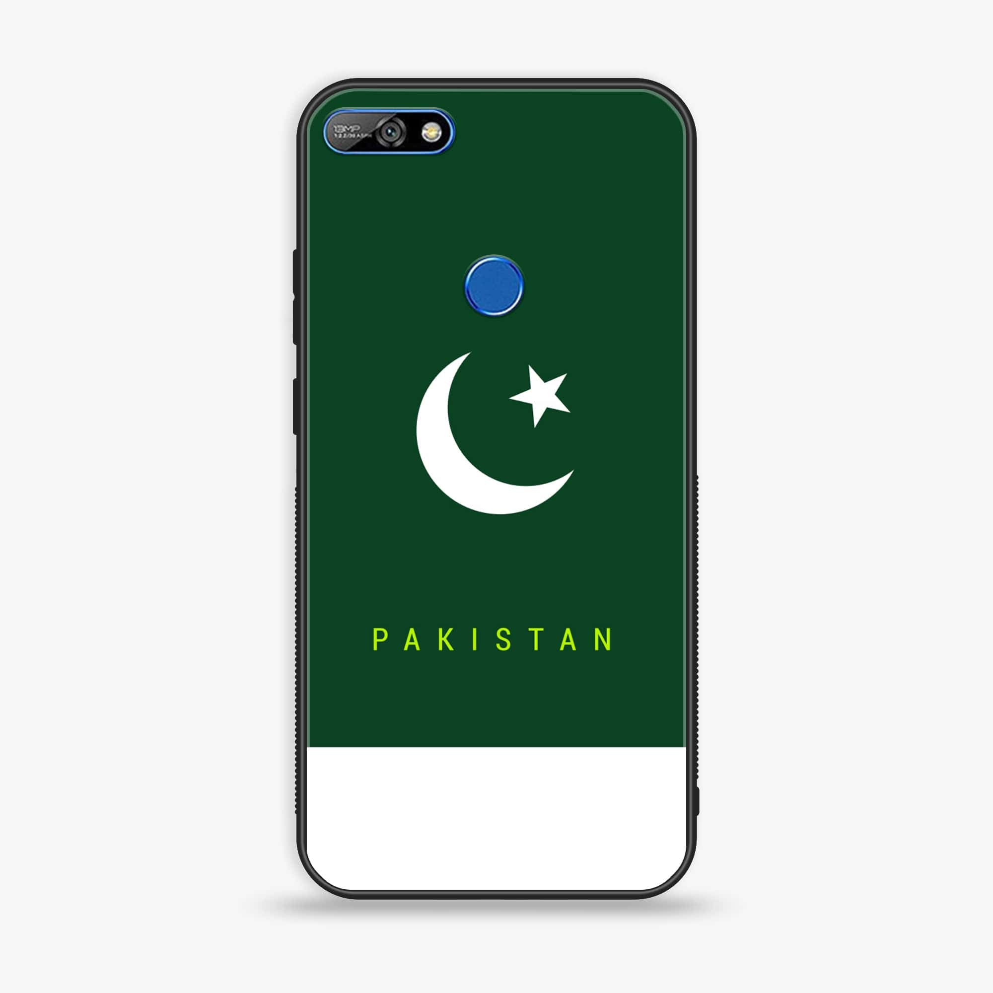 Huawei Y7 Prime (2018) -  Pakistani Flag Series - Premium Printed Glass soft Bumper shock Proof Case