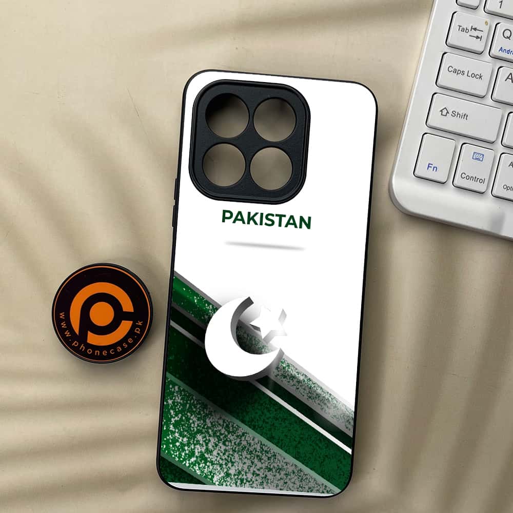 Honor X5b Plus - Pakistani Flag Series - Premium Metal  Printed soft Bumper shock Proof Case