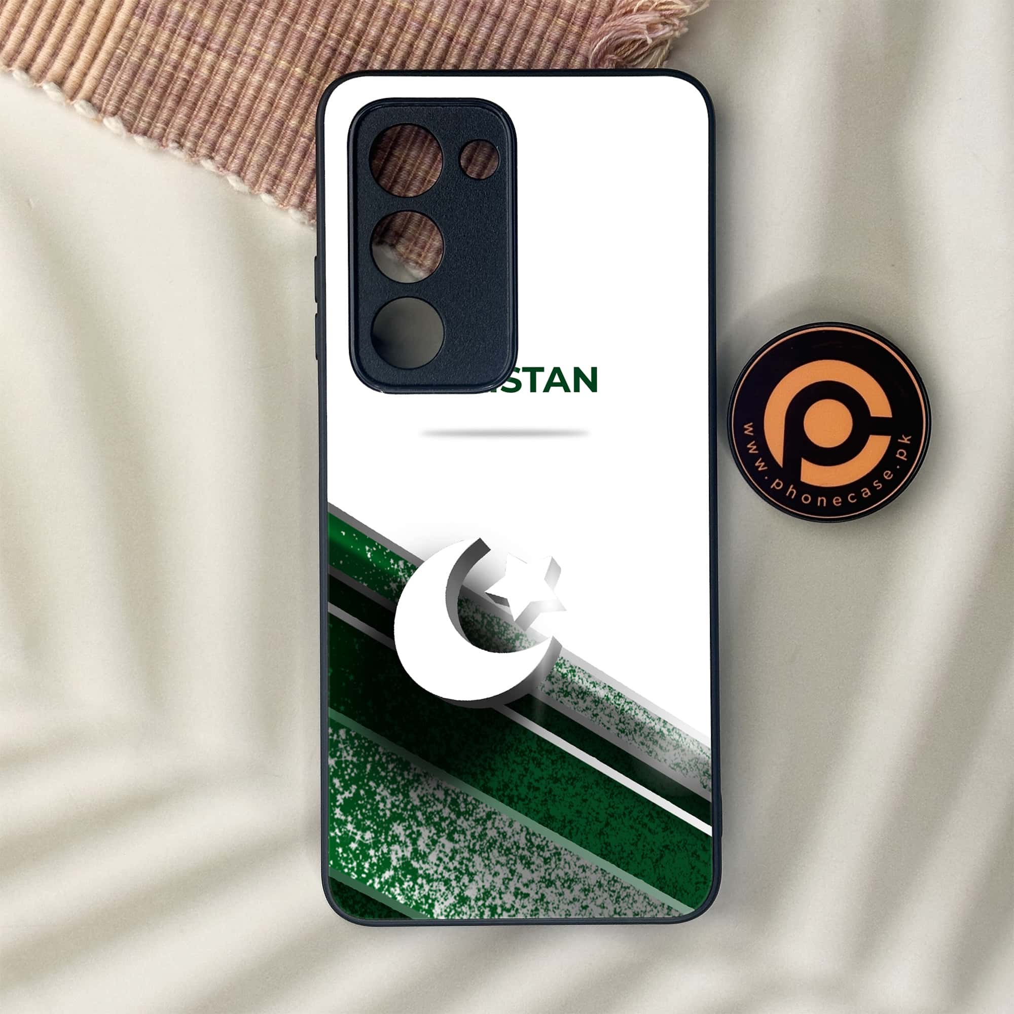 Oppo A5 2025 - Pakistani Flag Series - Premium Metal Printed soft Bumper shock Proof Case