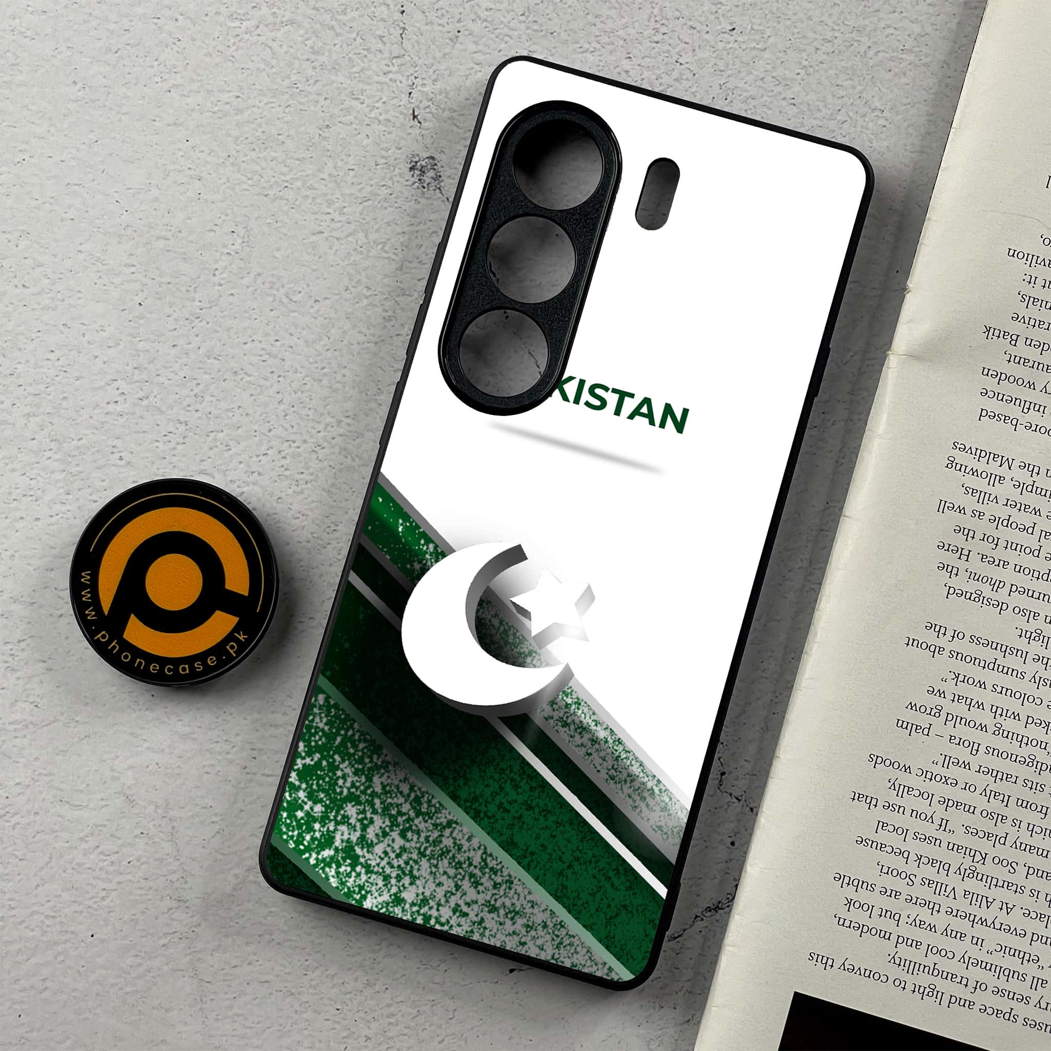 Tecno Camon 40 - Pakistani Flag Series - Premium Metal Printed Soft Bumper Shockproof Case