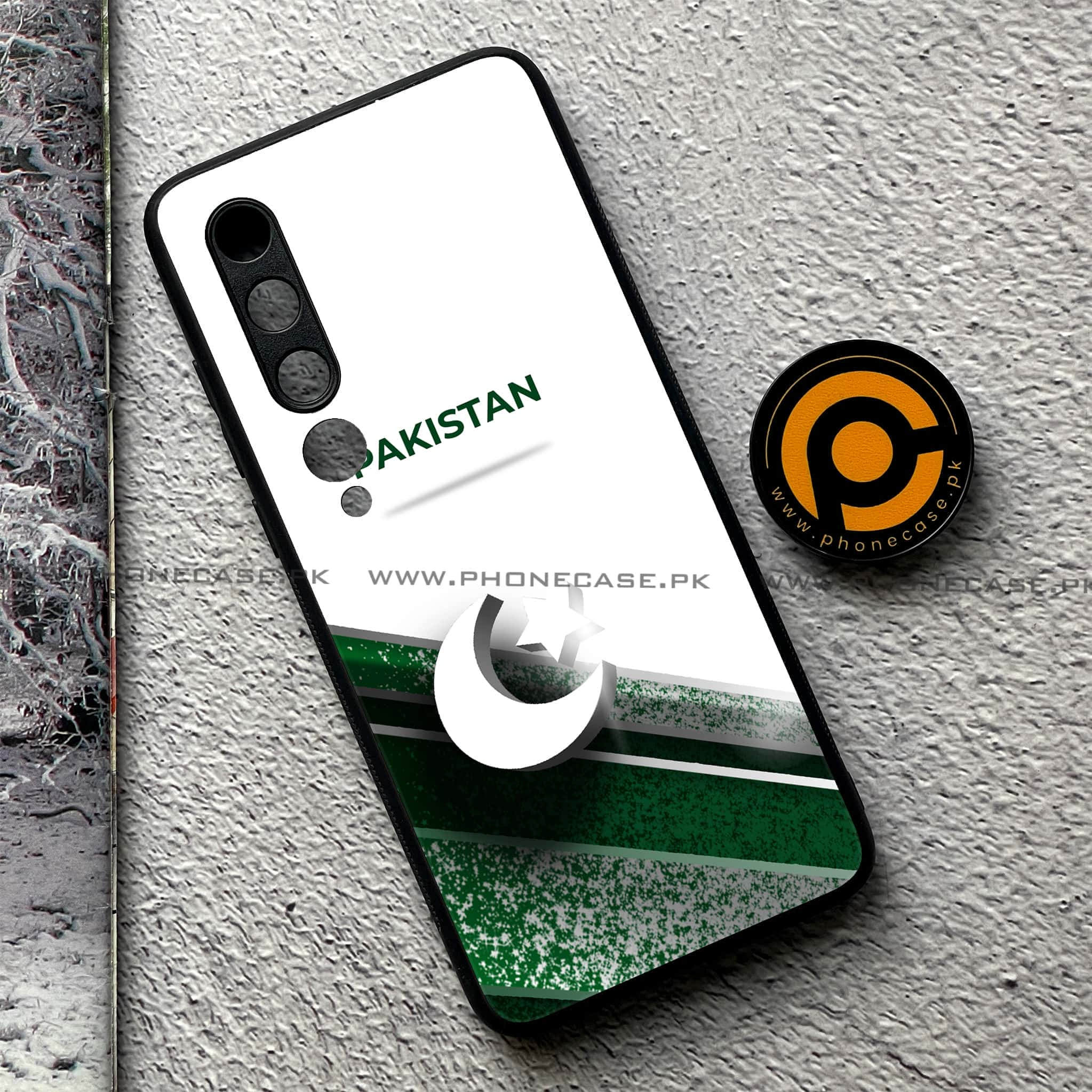 Xiaomi Mi 10 - Pakistani Flag Series - Premium Printed Glass soft Bumper shock Proof Case