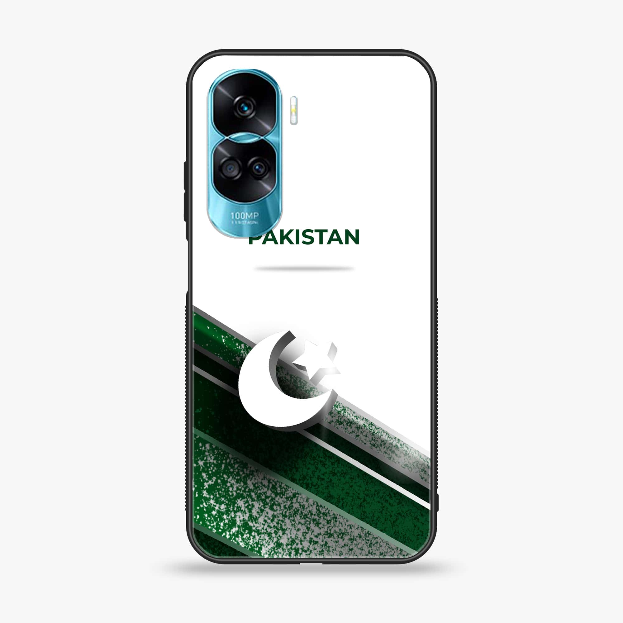 Honor 90 Lite - Pakistani Flag Series - Premium Printed Glass soft Bumper shock Proof Case