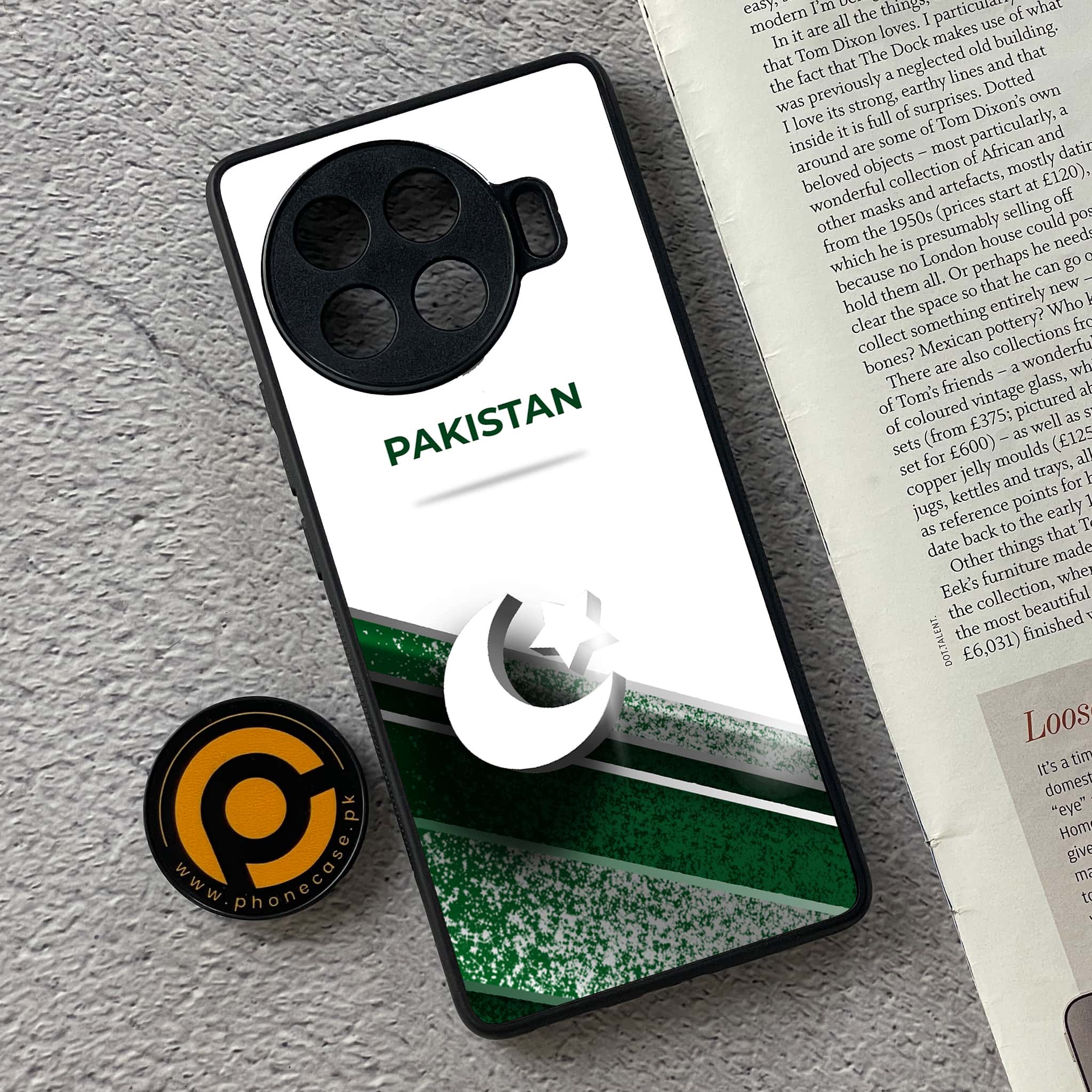 Tecno Spark 20 pro plus - Pakistani Flag Series - Premium Printed Glass soft Bumper shock Proof Case