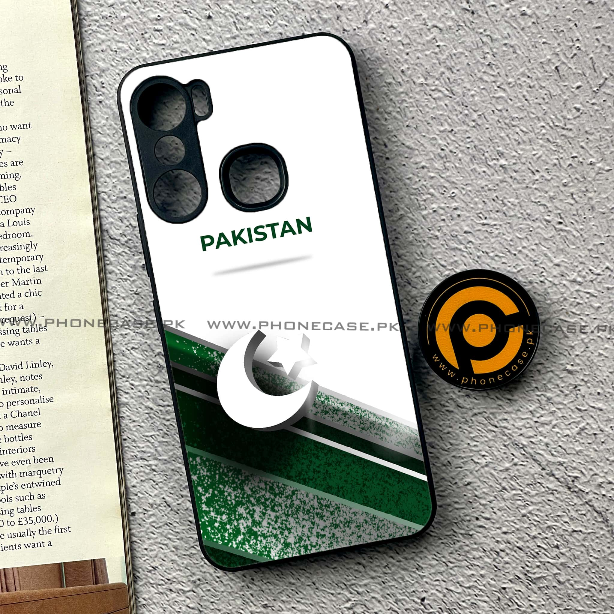 Infinix Hot 12 Pro - Pakistani Flag Series - Premium Printed Glass soft Bumper shock Proof Case