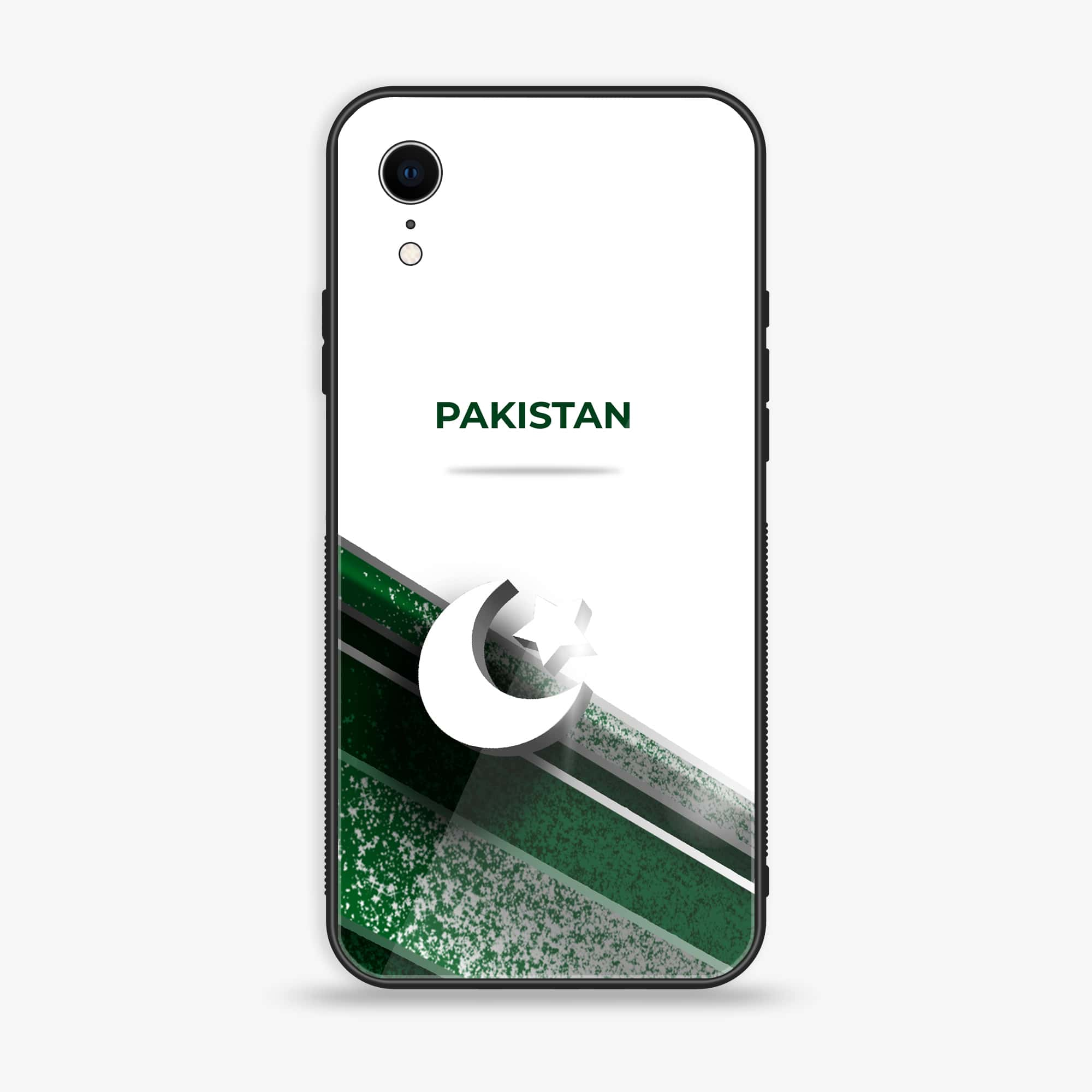 iPhone XR - Pakistani Flag Series - Premium Printed Glass soft Bumper shock Proof Case