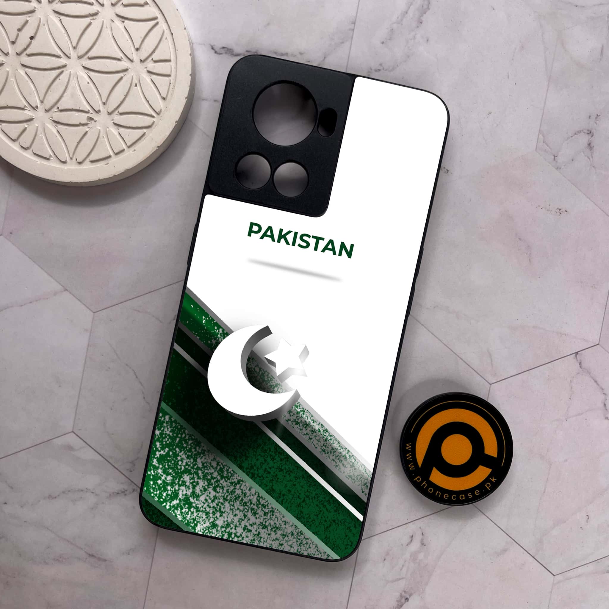 OnePlus 10R -   Pakistani Flag Series  -  Premium Metal Printed soft Bumper shock Proof Case