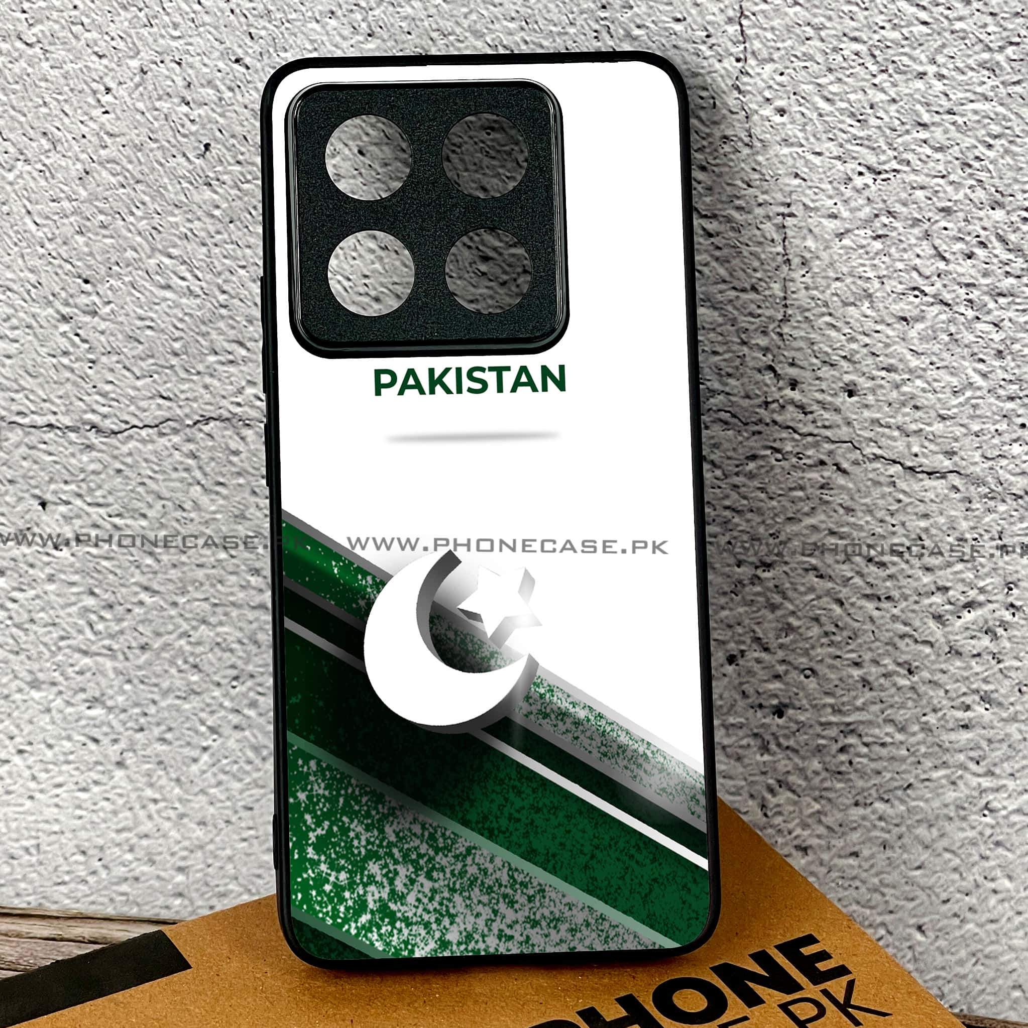 Xiaomi 14T - Pakistani Flag Series - Premium Printed Glass soft Bumper shock Proof Case