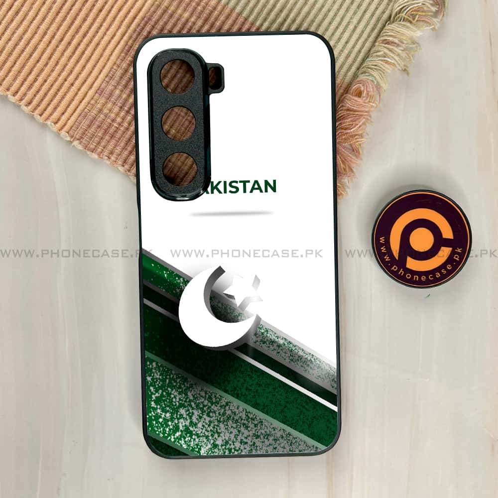 Infinix Hot 60i - Pakistani Flag Series - Premium Metal Printed soft Bumper shock Proof Case