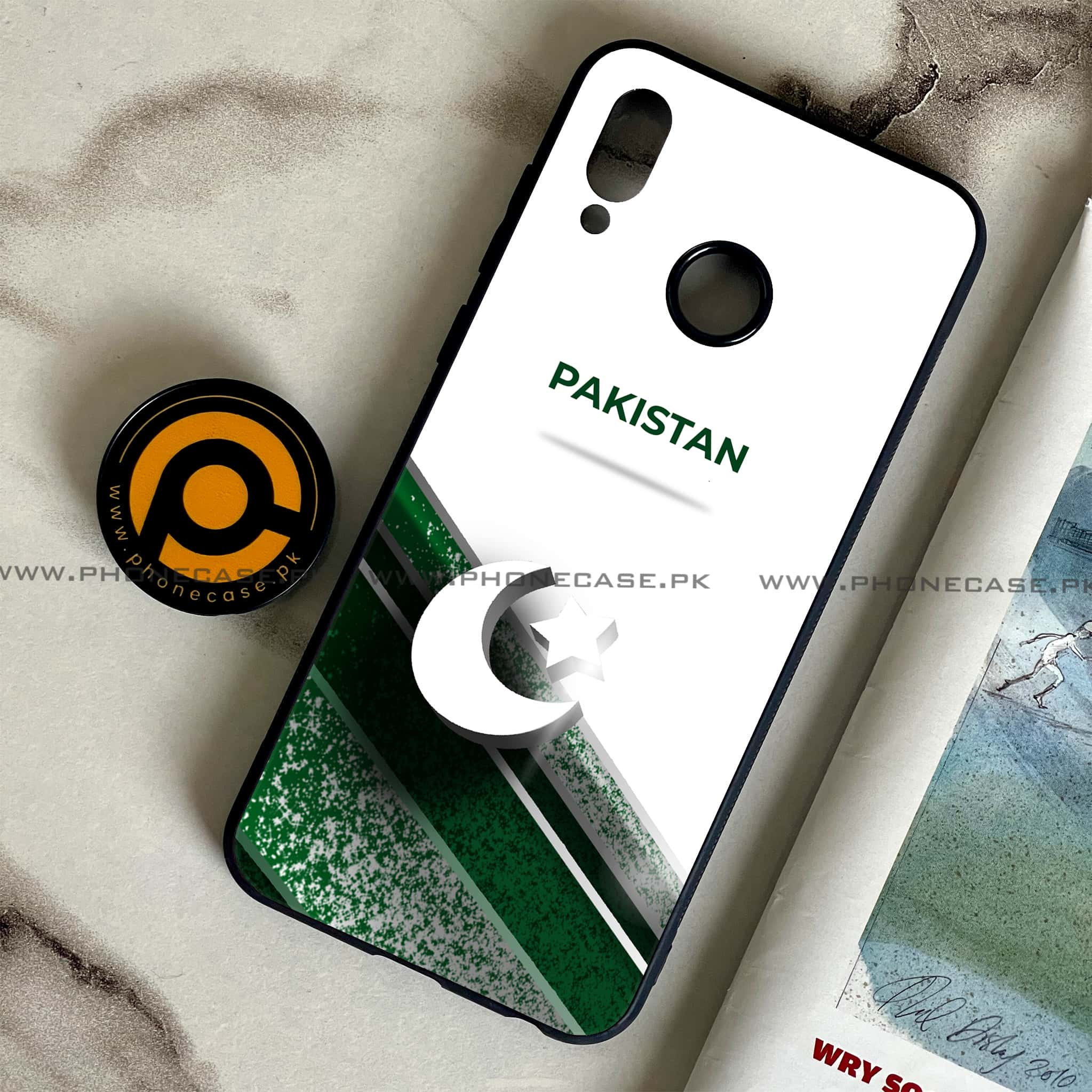 Huawei Honor Play - Pakistani Flag Series - Premium Printed Glass soft Bumper shock Proof Case