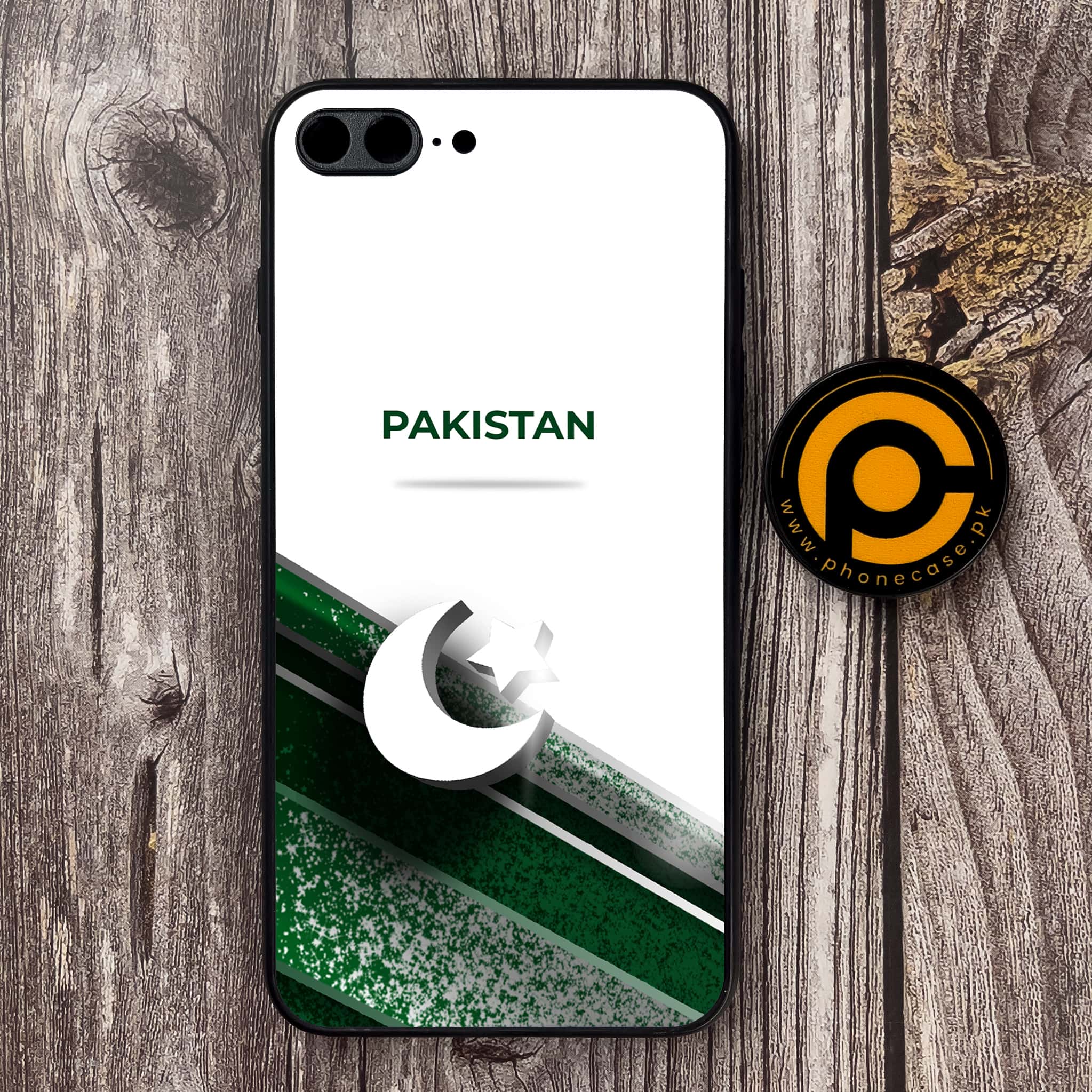 iPhone 7 Plus - Pakistani Flag Series - Premium Metal Printed Soft Bumper shock Proof Case