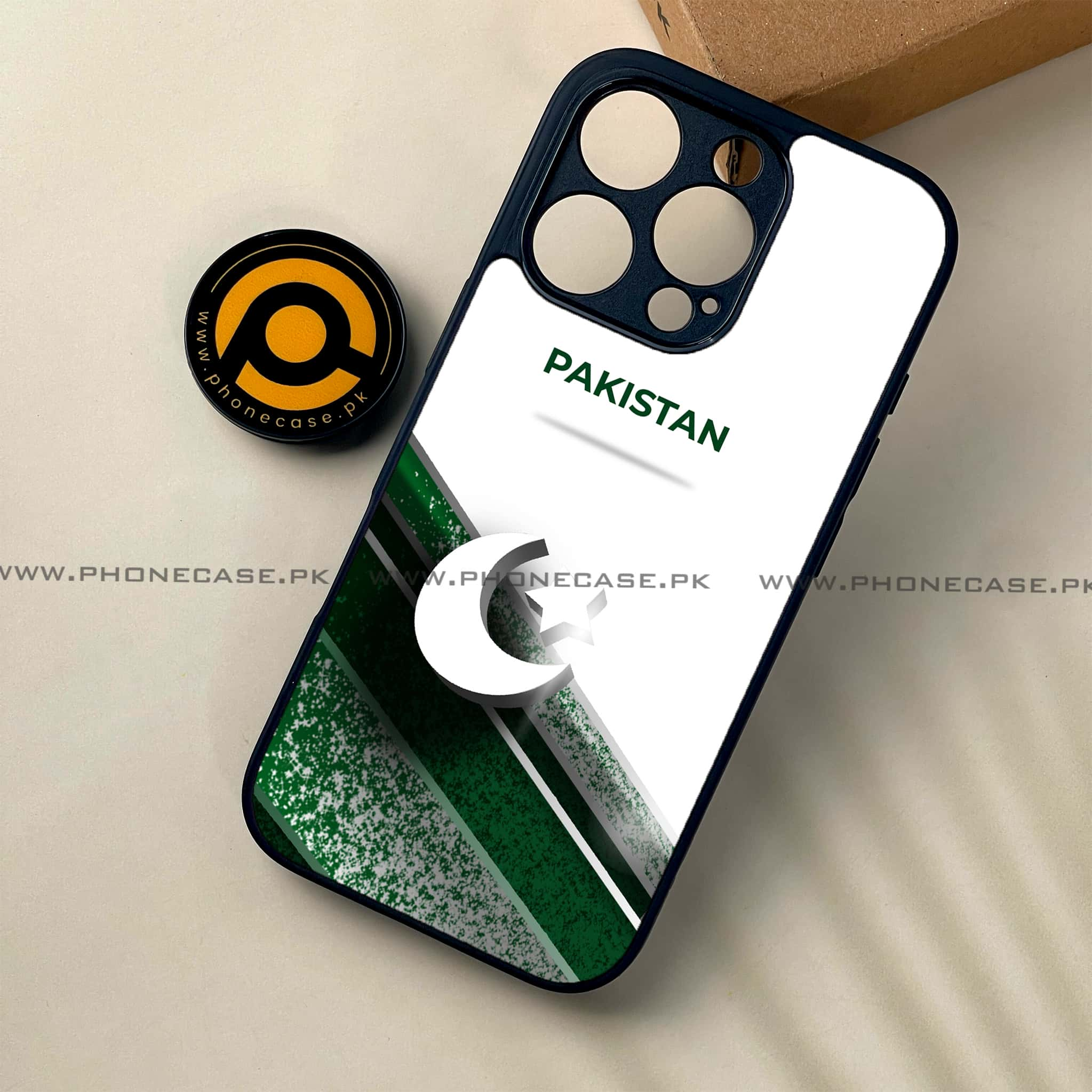 iPhone 16 Pro - Pakistani Flag Series - Premium Printed Glass soft Bumper shock Proof Case