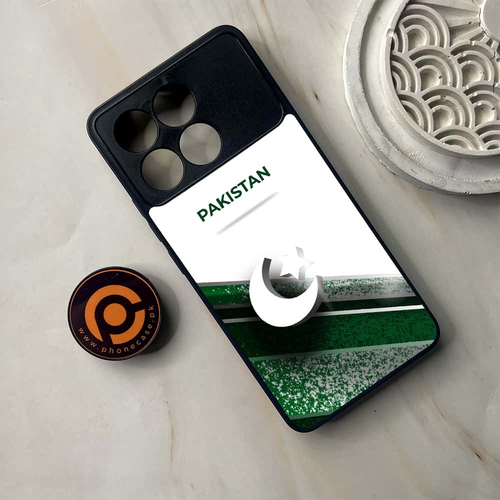 Xiaomi Poco F6 Pro - Pakistani Flag Series - Premium Metal Printed soft Bumper shock Proof Case