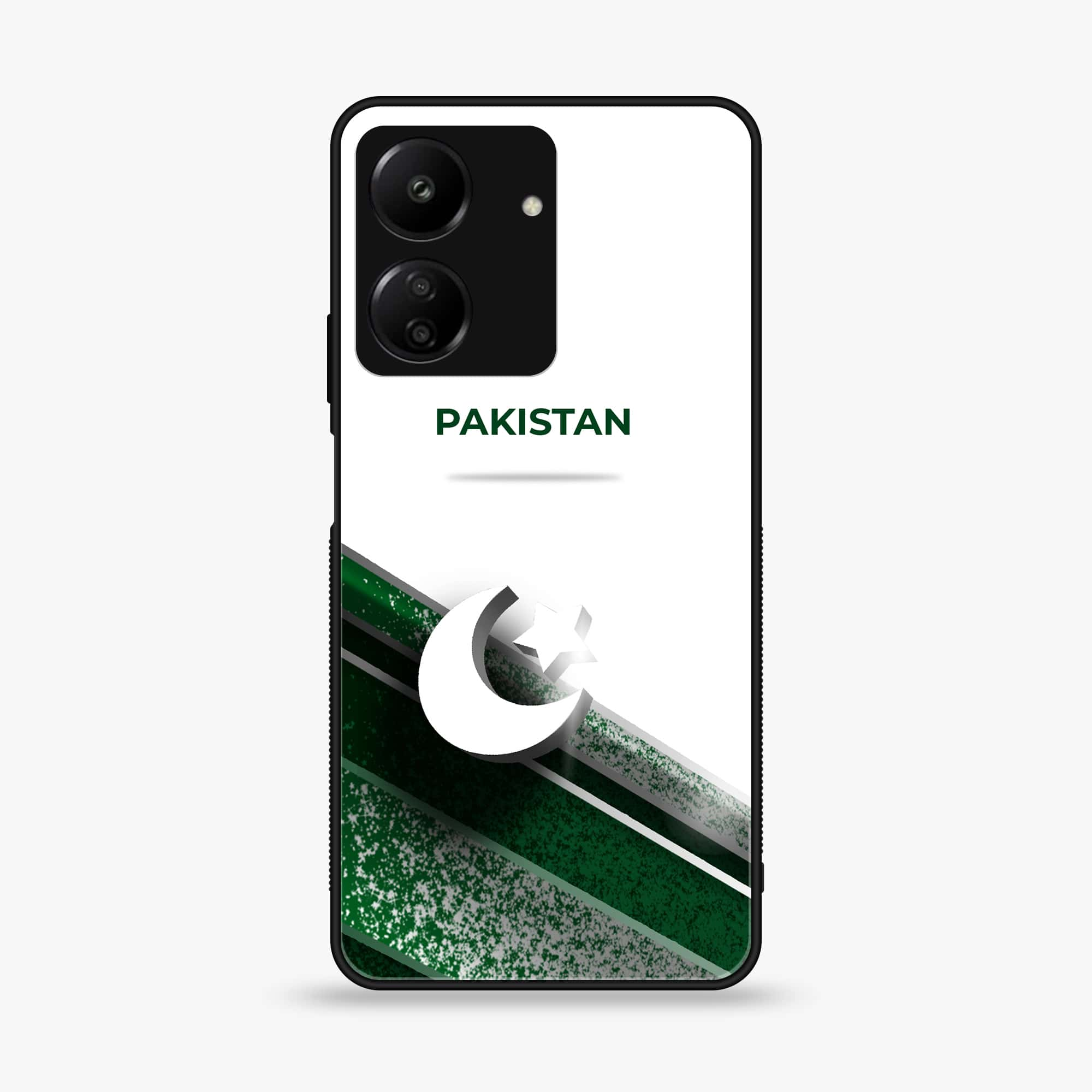 Xiaomi Poco C65 - Pakistani Flag Series - Premium Printed Glass soft Bumper shock Proof Case