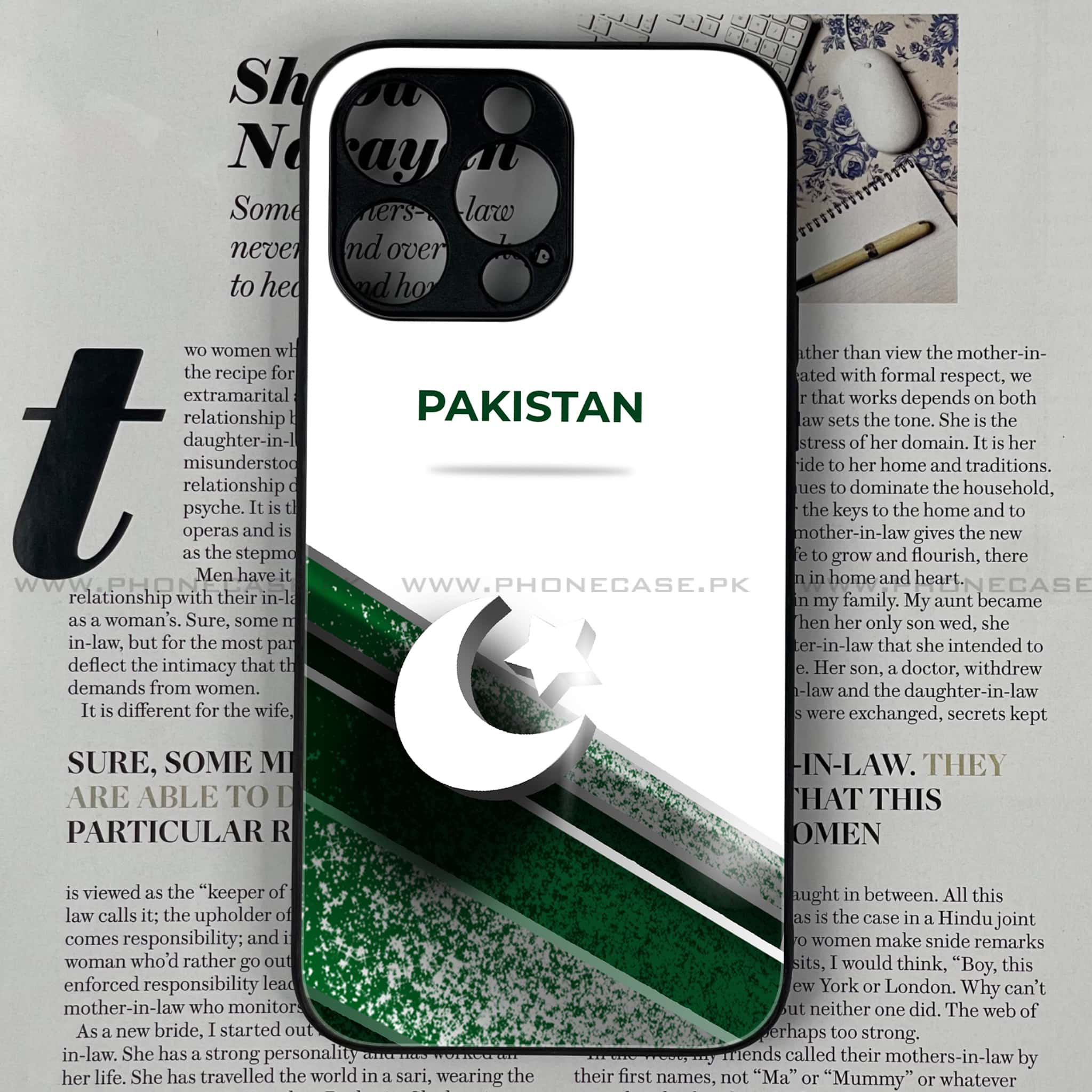 iPhone 15 Pro Max - Pakistani Flag Series - Premium Printed Glass soft Bumper shock Proof Case