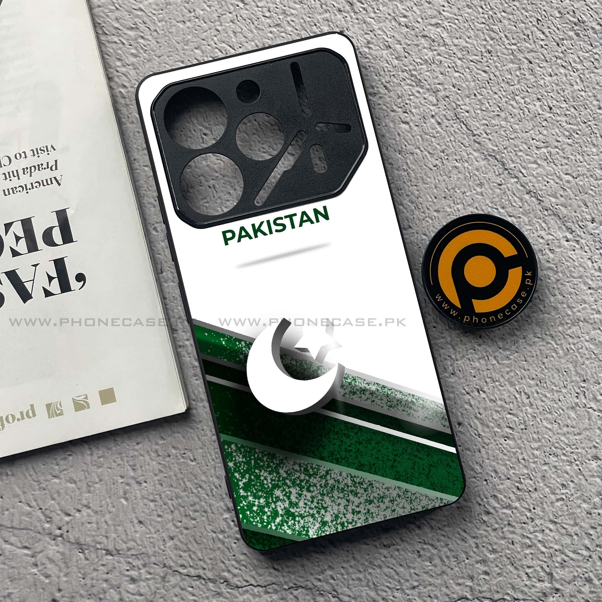 Tecno Pova 6 - Pakistani Flag Series - Premium Printed Glass soft Bumper shock Proof Case