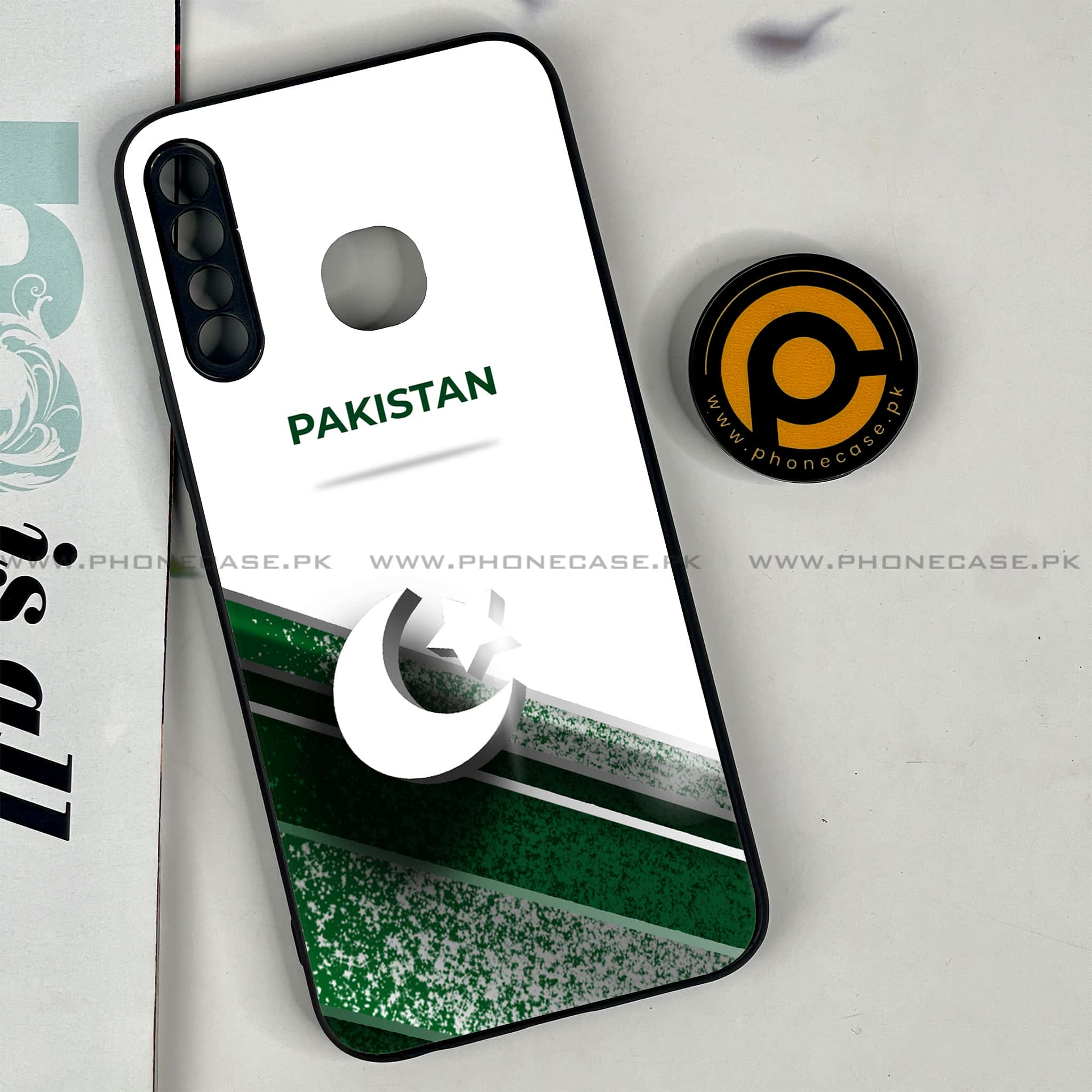 Infinix Hot 8 Lite - Pakistani Flag Series - Premium Printed Glass soft Bumper shock Proof Case