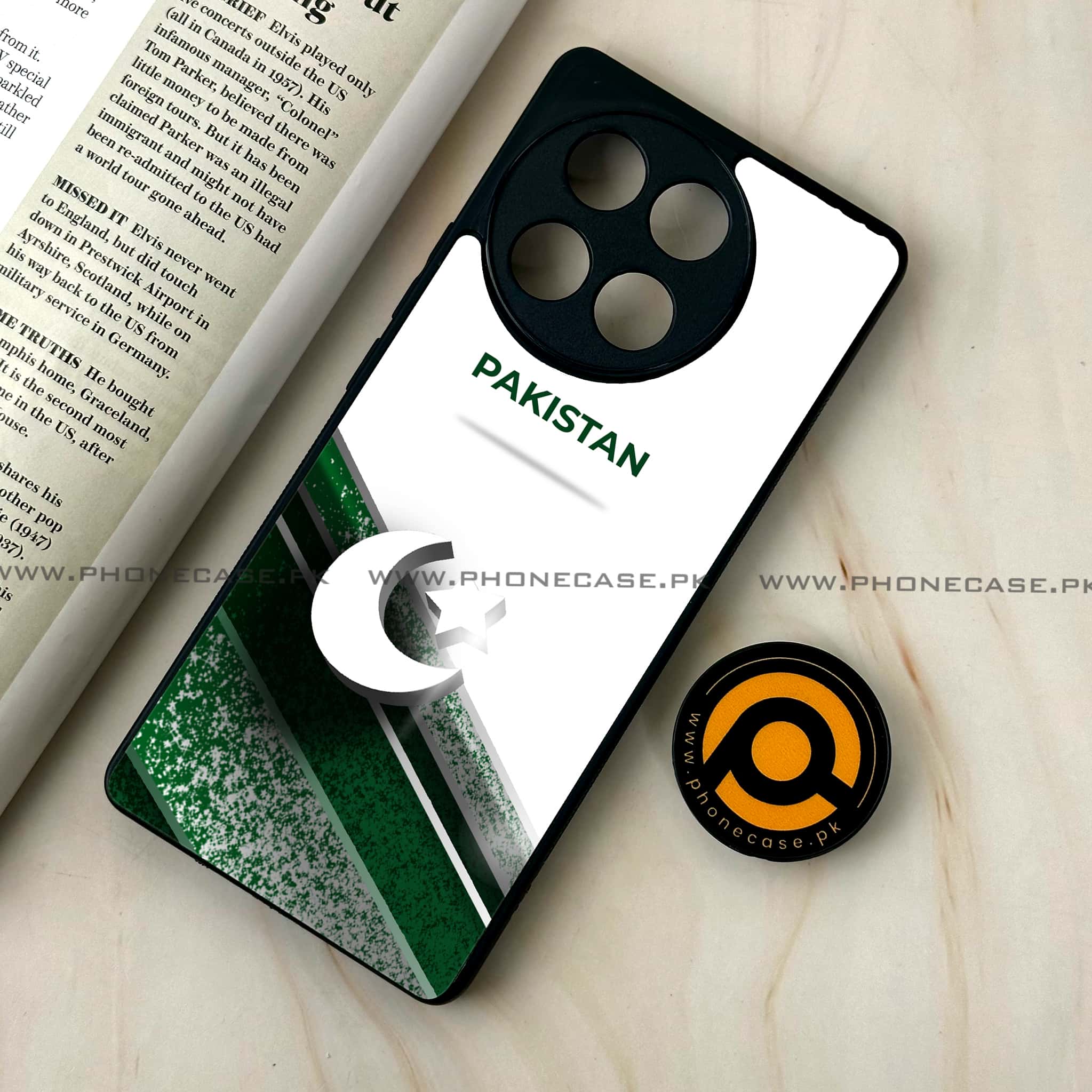 Tecno Camon 30s - Pakistani Flag Series - Premium Metal Printed soft Bumper shock Proof Case