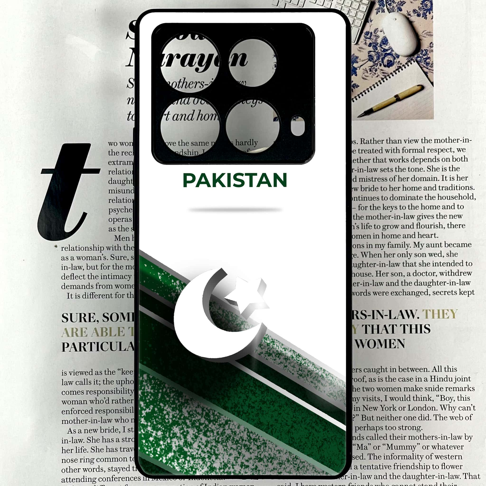 Infinix Note 40 4G - Pakistani Flag Series - Premium Printed Glass soft Bumper shock Proof Case