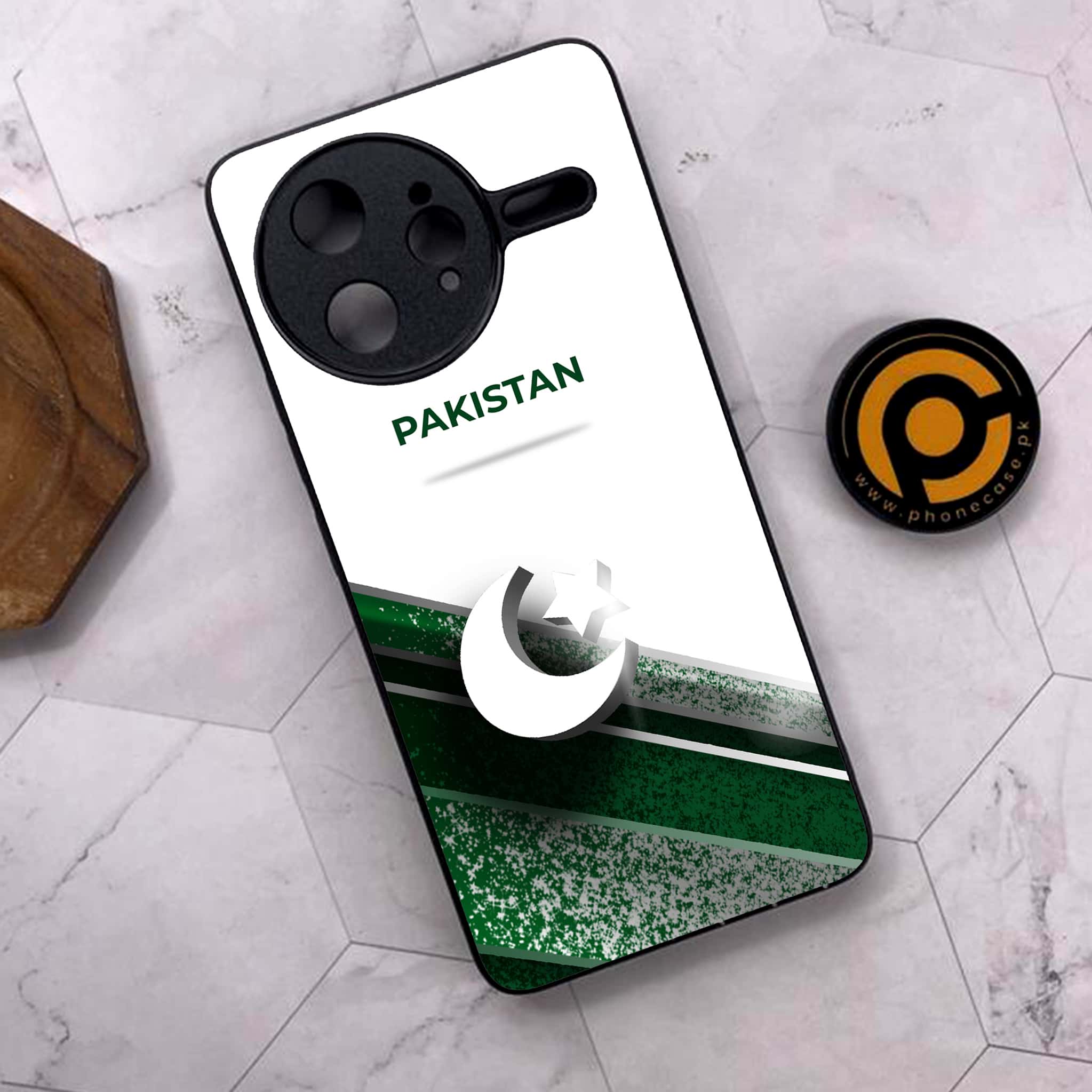 Xiaomi Poco F7 Ultra 5G - Pakistani Flag Series - Premium Metal Printed soft Bumper shock Proof Case