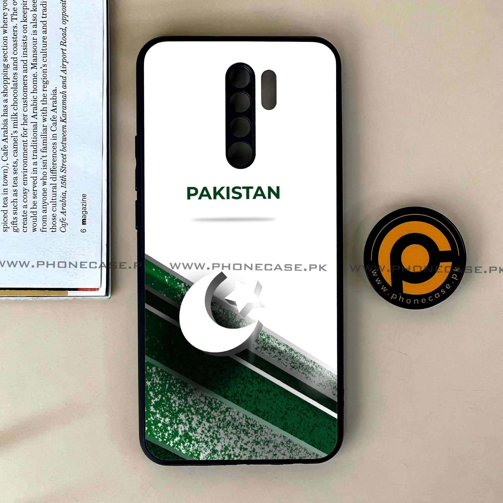 Xiaomi Redmi 9 - Pakistani Flag Series - Premium Printed Glass soft Bumper shock Proof Case