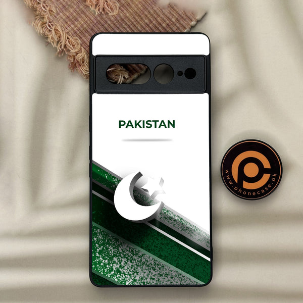 Google Pixel 7 Pro - Pakistani Flag Series - Premium Metal Printed soft Bumper Shock Proof Case
