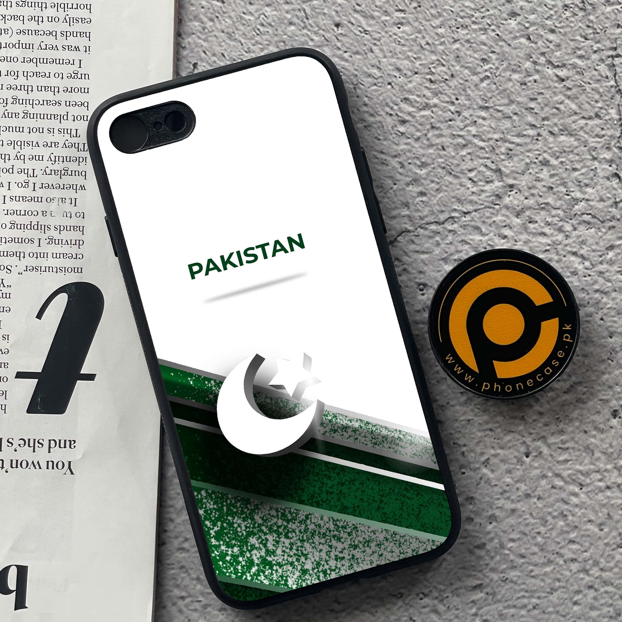 iPhone 7 / 8 - Pakistani Flag Series - Premium Printed Glass soft Bumper shock Proof Case
