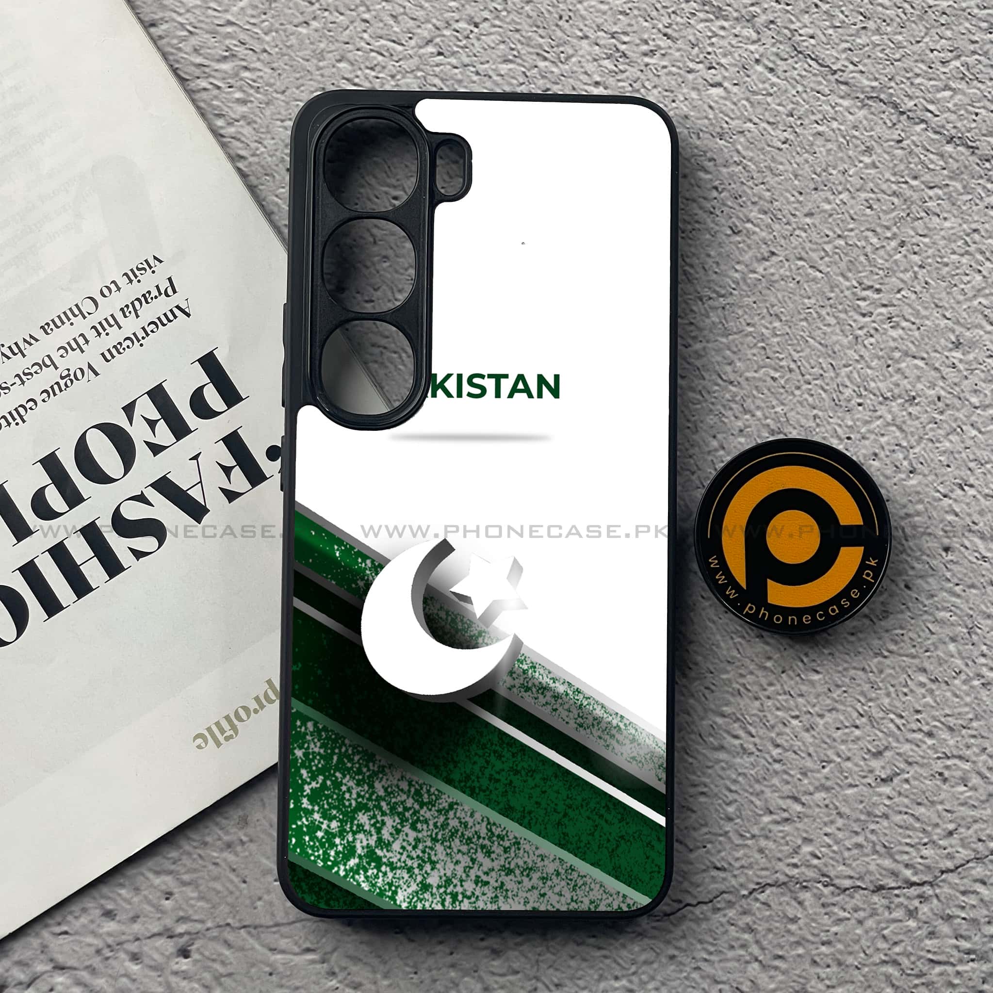 Vivo V40 Lite (IDN) - Pakistani Flag Series - Premium Metal Printed soft Bumper Shock Proof Case
