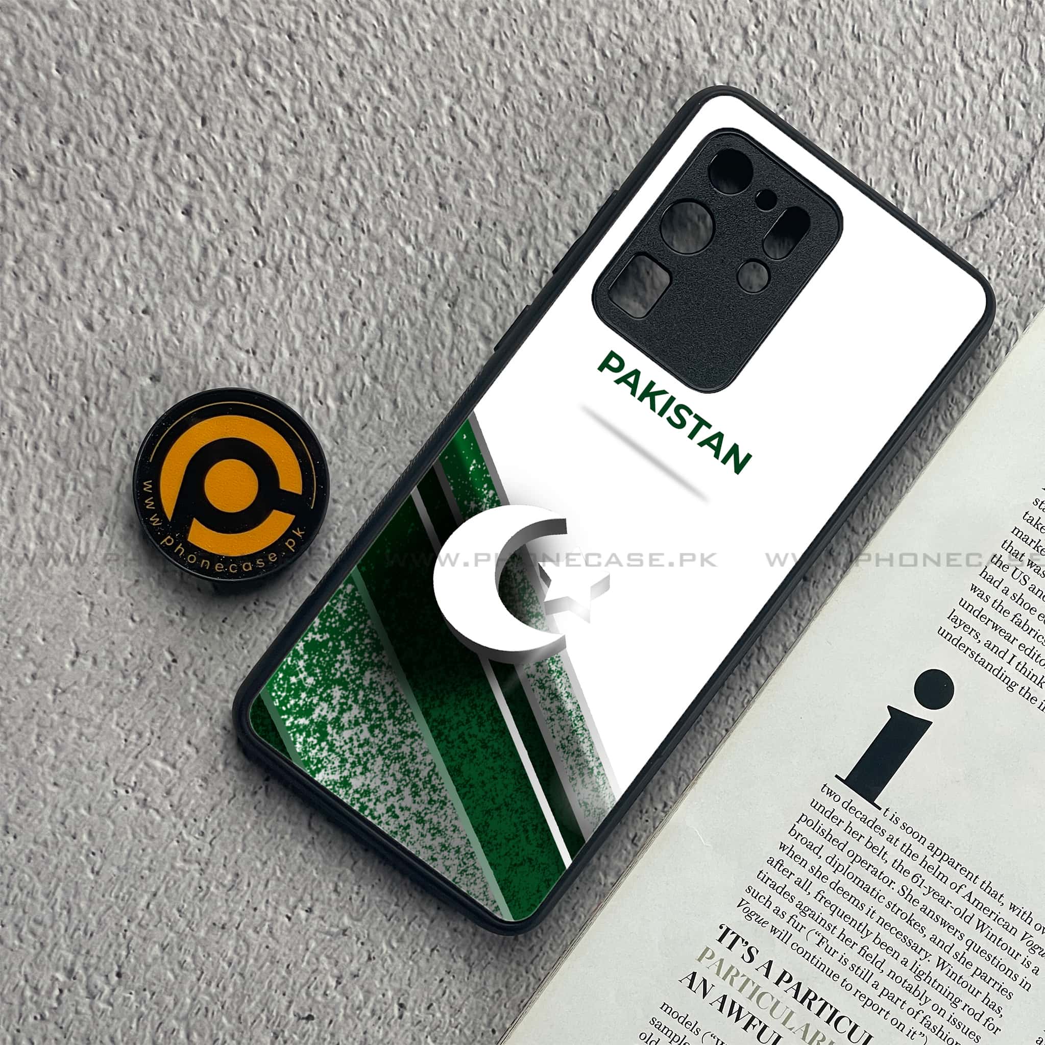 Samsung Galaxy S20 Ultra - Pakistani Flag Series - Premium Printed Glass soft Bumper shock Proof Case