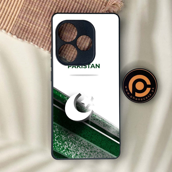 Realme GT 6 - Pakistani Flag Series - Premium Metal Printed soft Bumper shock Proof Case