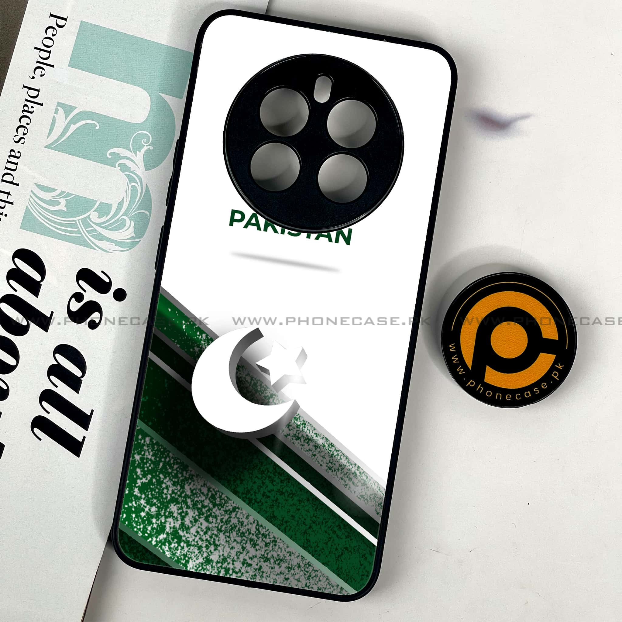 Realme 12 - Pakistani Flag Series - Premium Printed Glass soft Bumper shock Proof Case