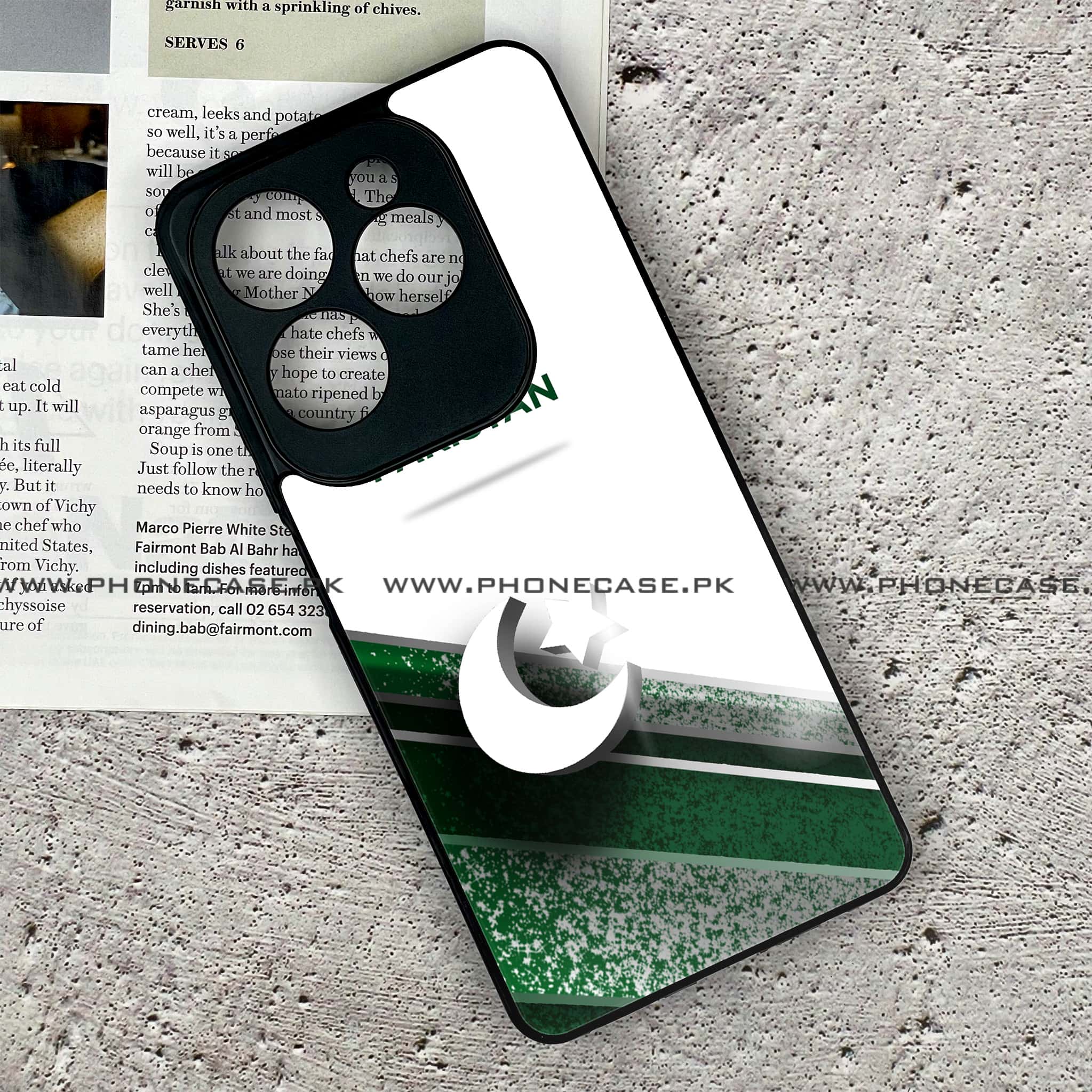 Infinix Hot 40 - Pakistani Flag Series - Premium Metal Printed soft Bumper shock Proof Case