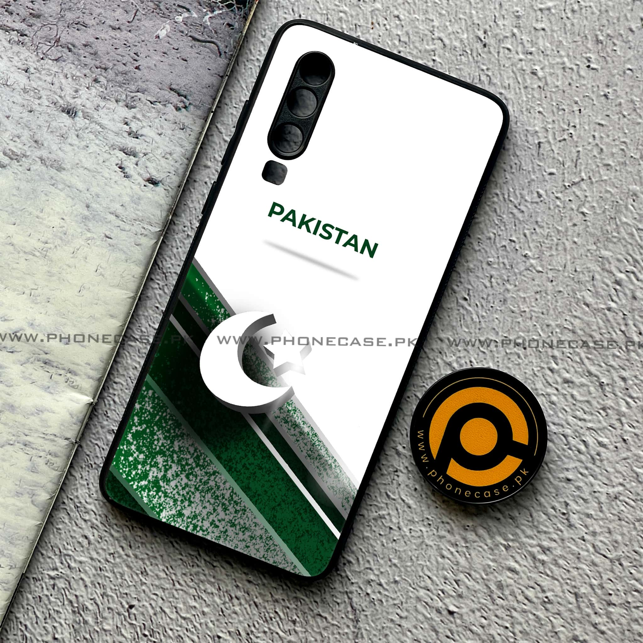 Huawei P30 - Pakistani Flag Series - Premium Printed Glass soft Bumper shock Proof Case