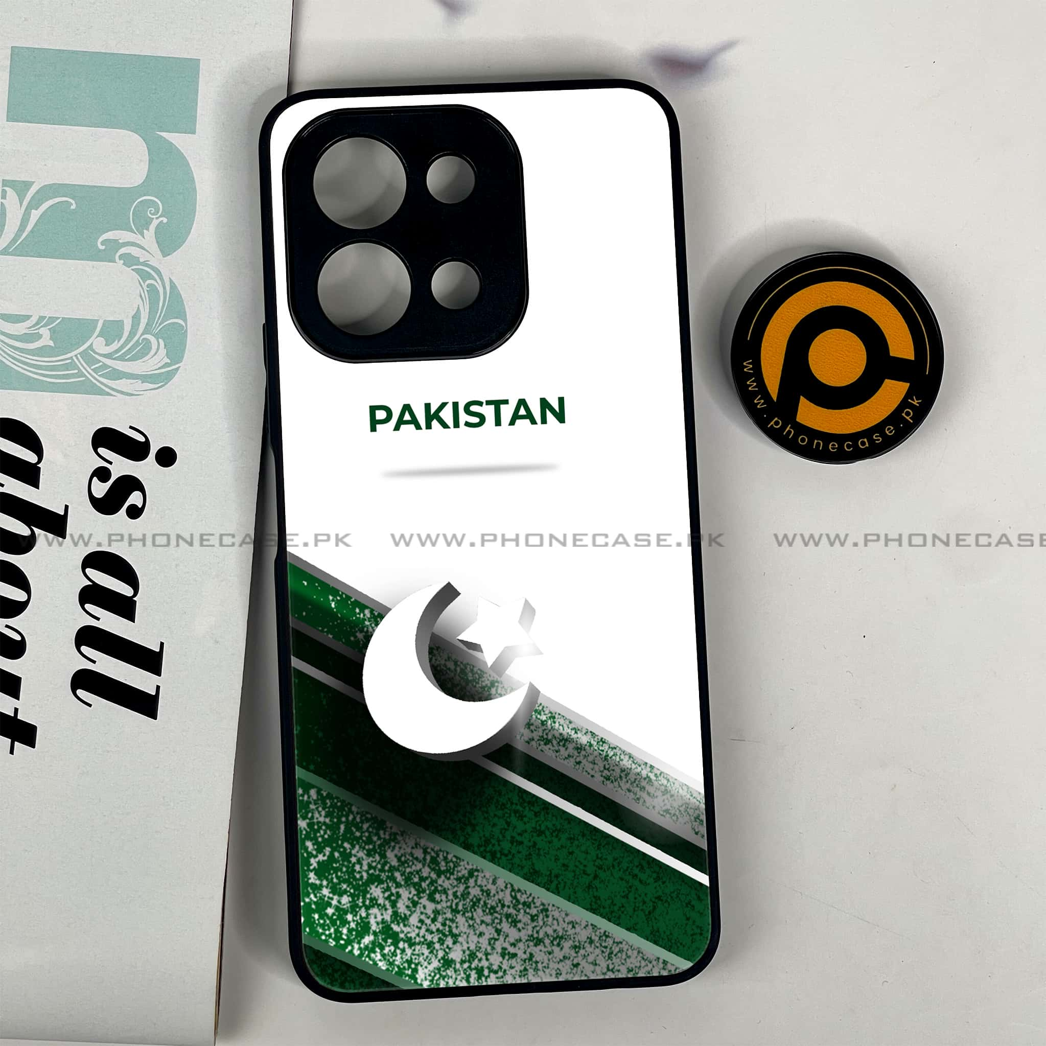 Vivo Y28 - Pakistani Flag Series - Premium Printed Glass soft Bumper shock Proof Case