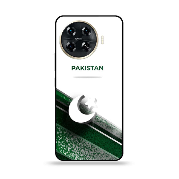 Tecno Spark 20 pro plus - Pakistani Flag Design 10 - Premium Printed Glass soft Bumper shock Proof Case CS-21062