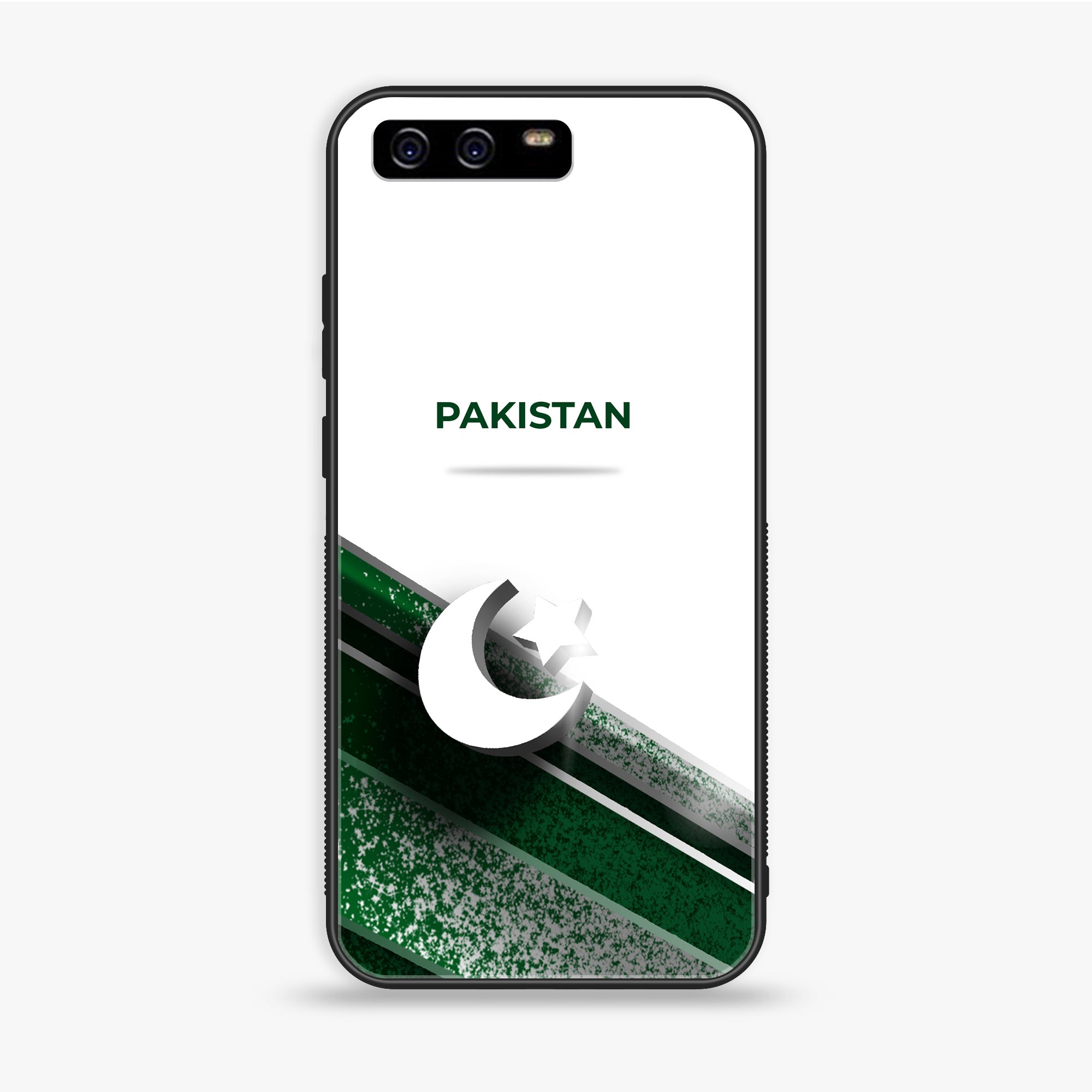 Huawei P10 Plus - Pakistani Flag Series - Premium Printed Glass Soft Bumper Shock Proof Case