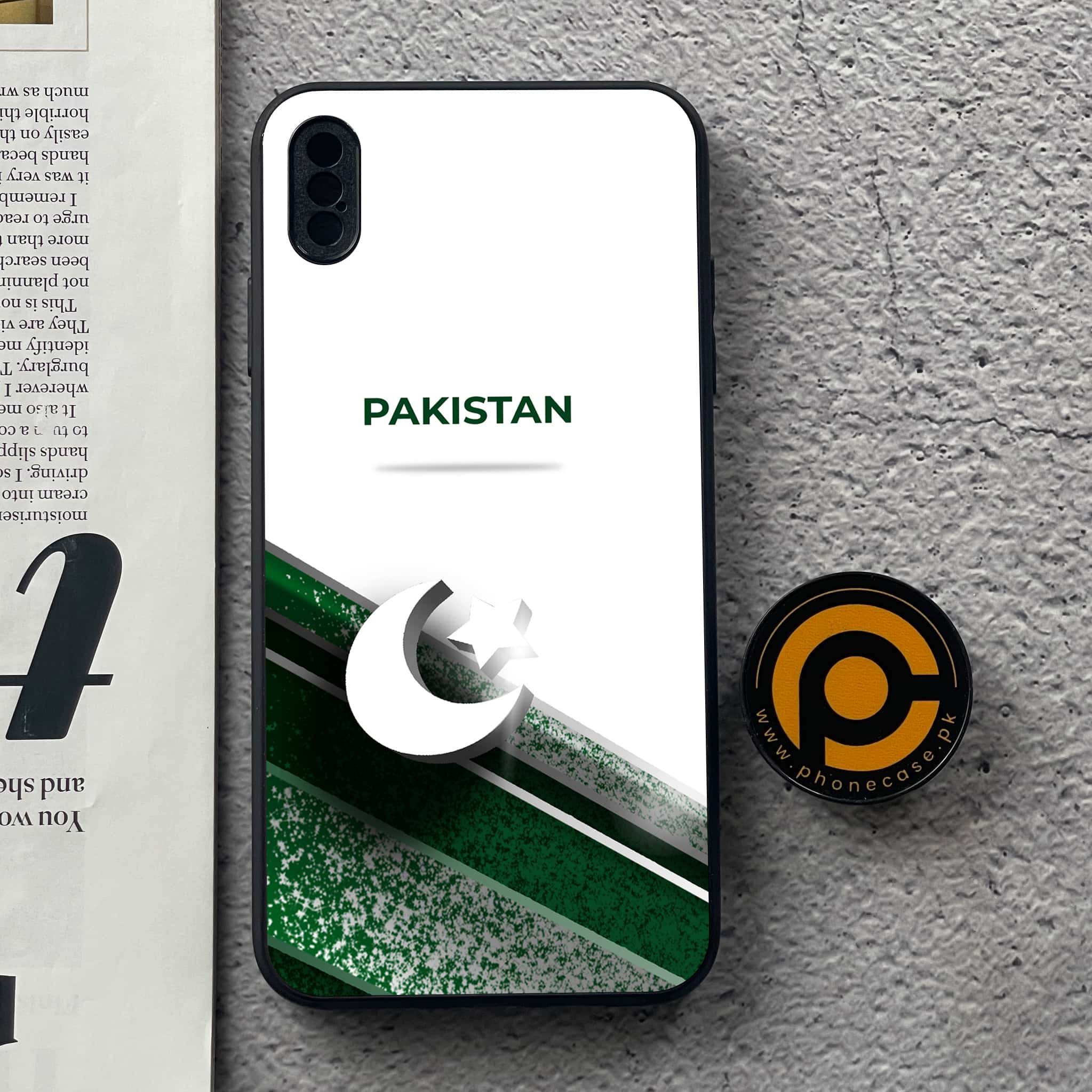 iPhone Xs Max - Pakistani Flag Series - Premium Metal Printed soft Bumper shock Proof Case